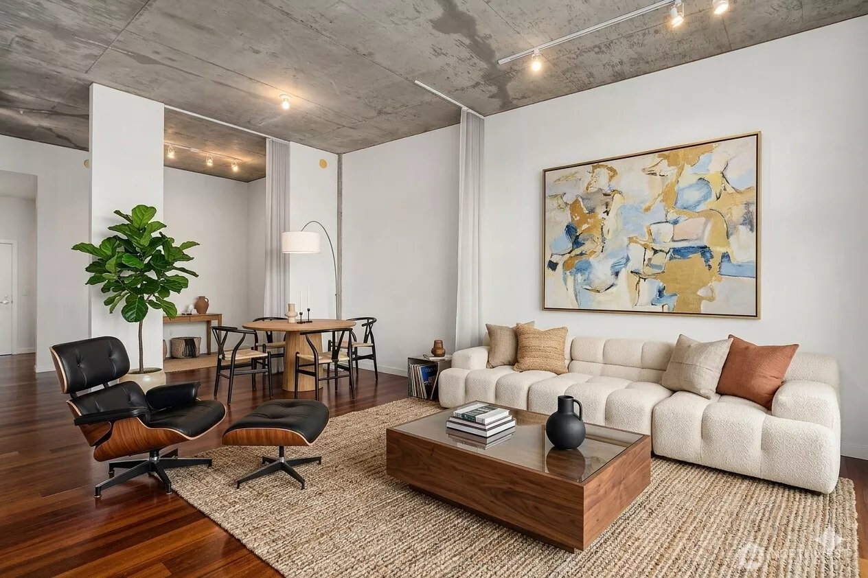 Virtually Staged - Great room re-imagined