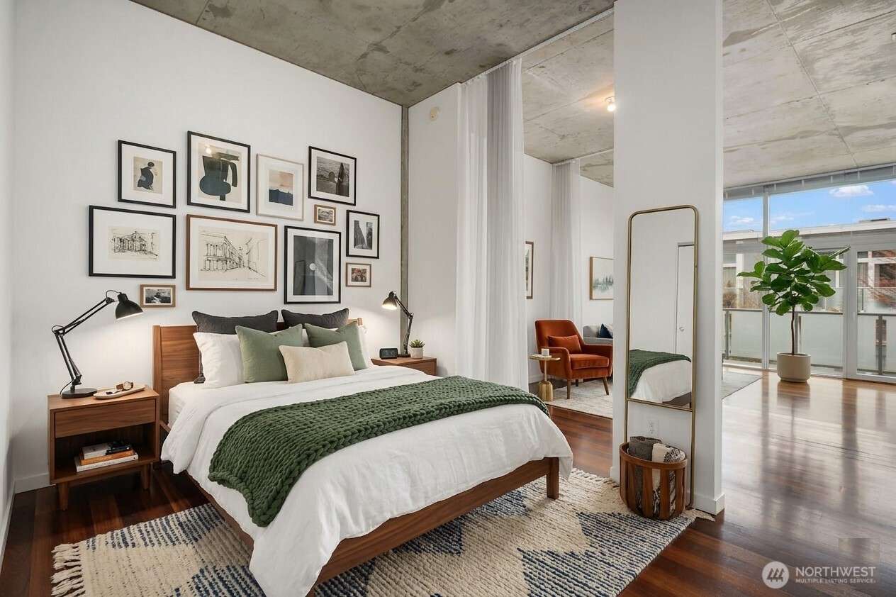 Virtually Staged - Bedroom re-imagined