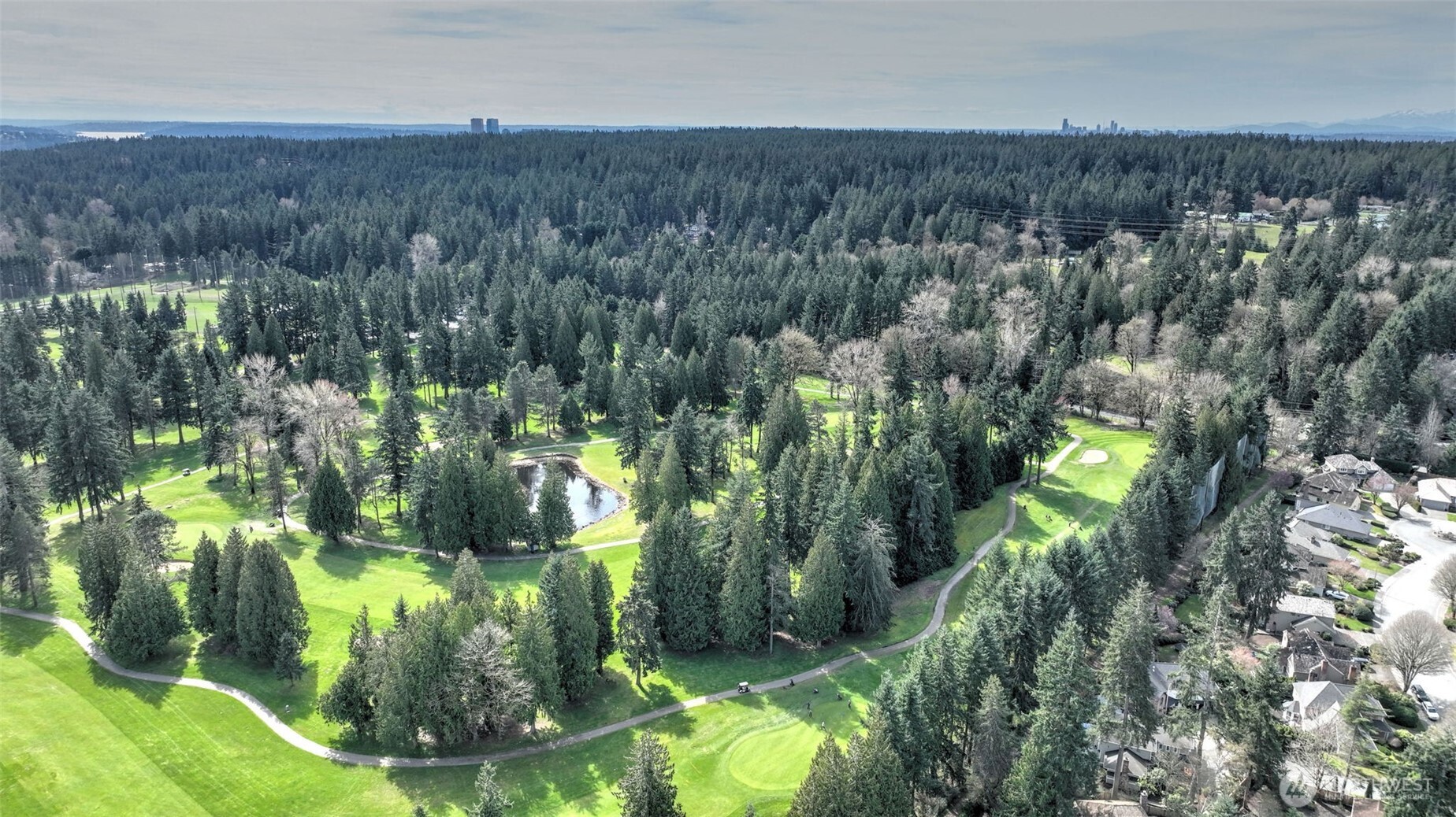 One of the golf courses just a few blocks away