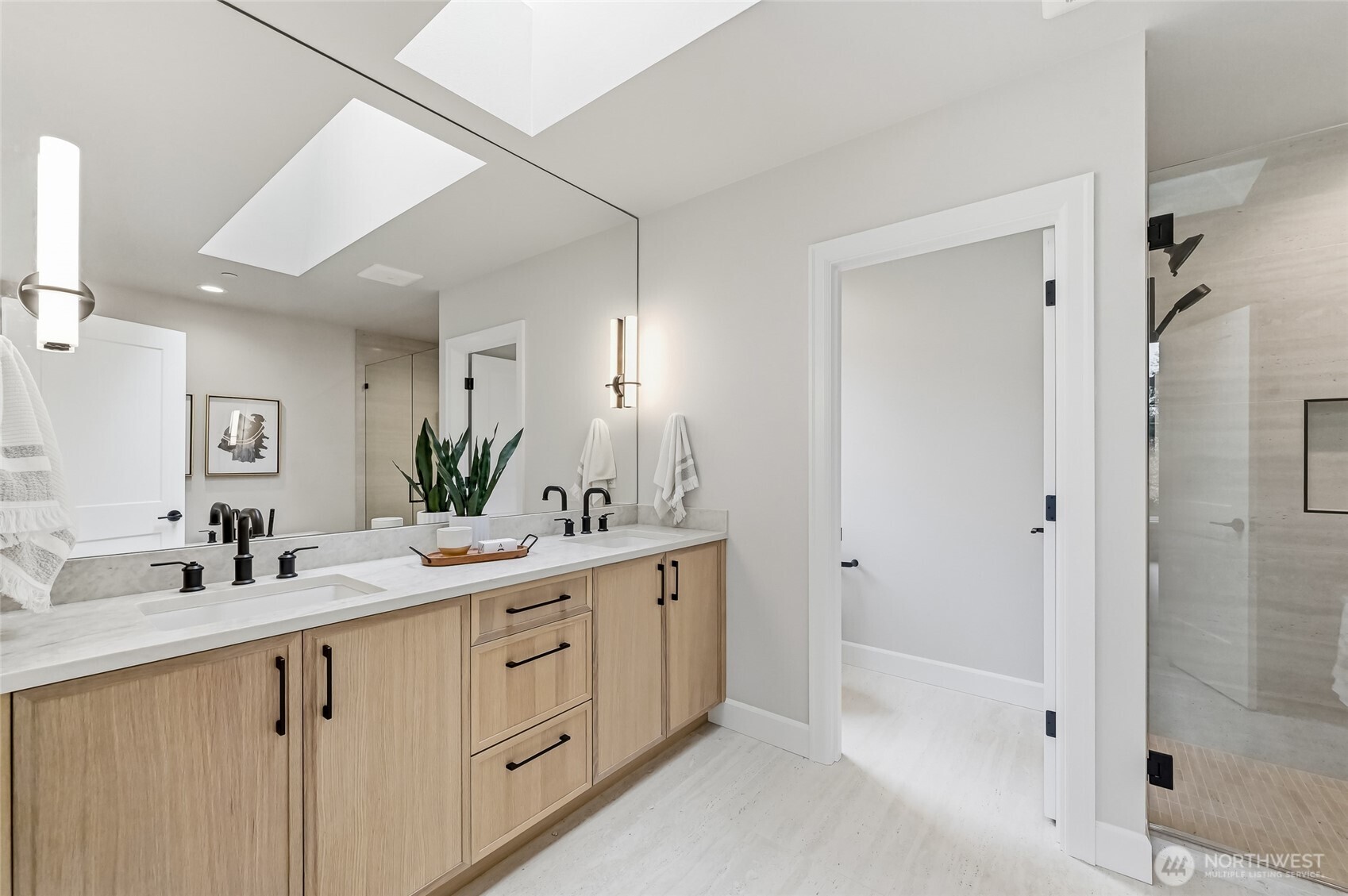 Skylights for natural light in your pristine primary