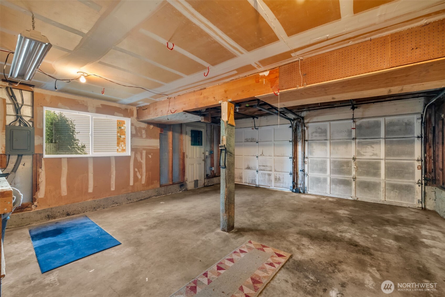 Fully a two car garage