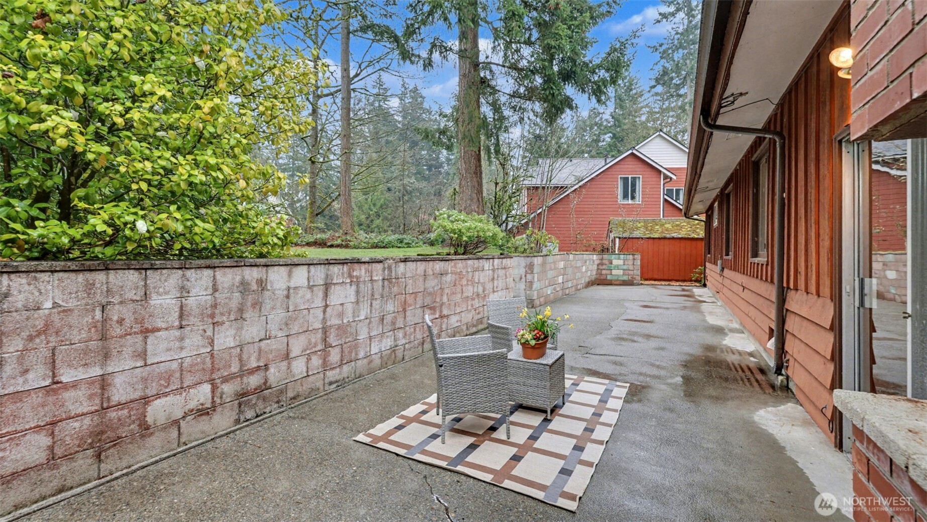 Expansive backyard patio