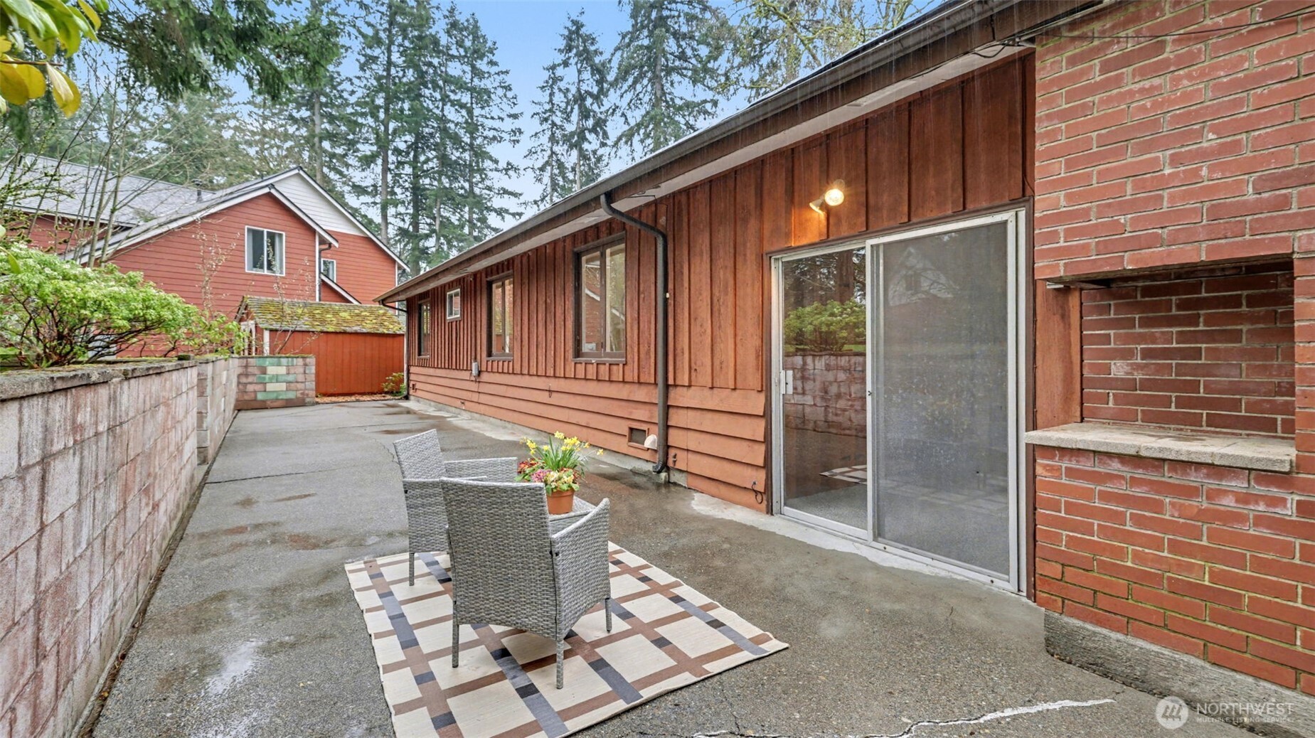 Expansive backyard patio