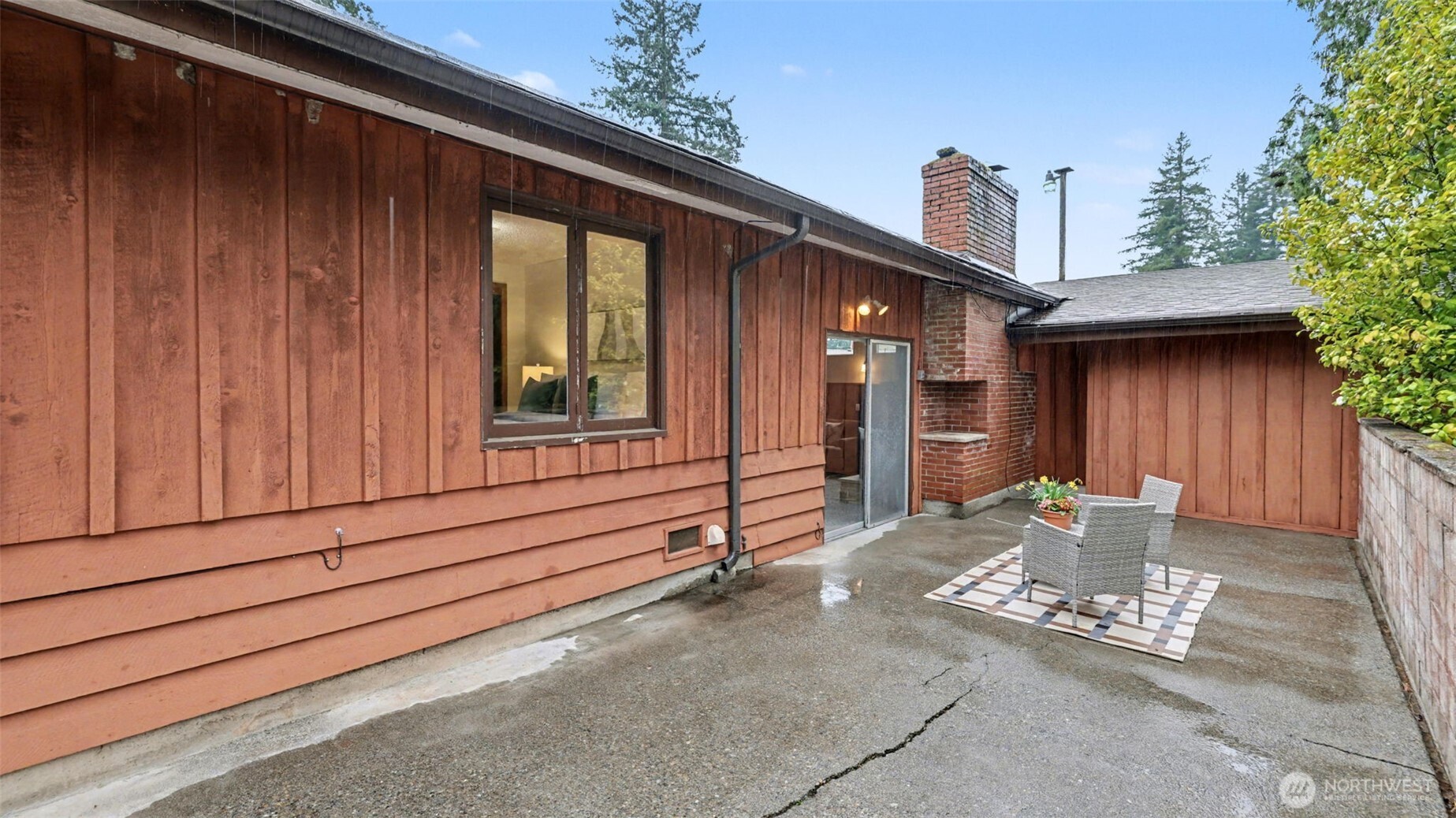 Expansive backyard patio