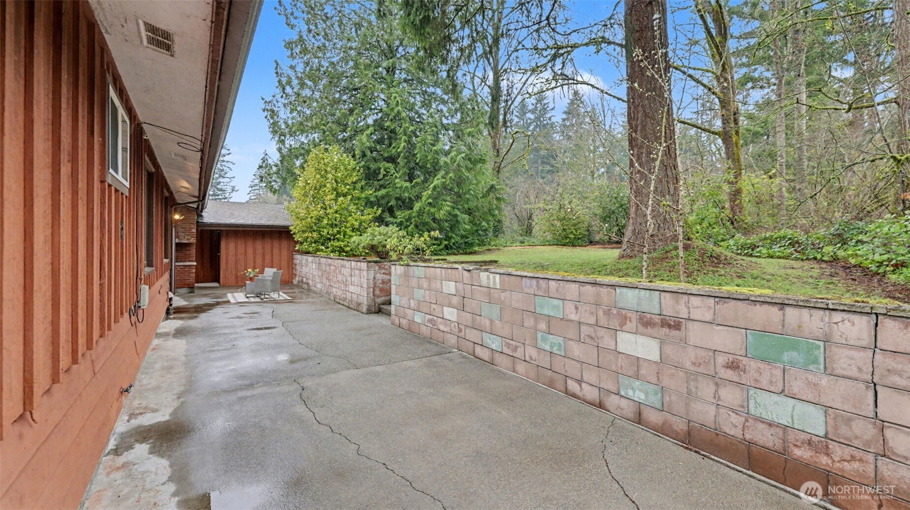 Expansive backyard patio