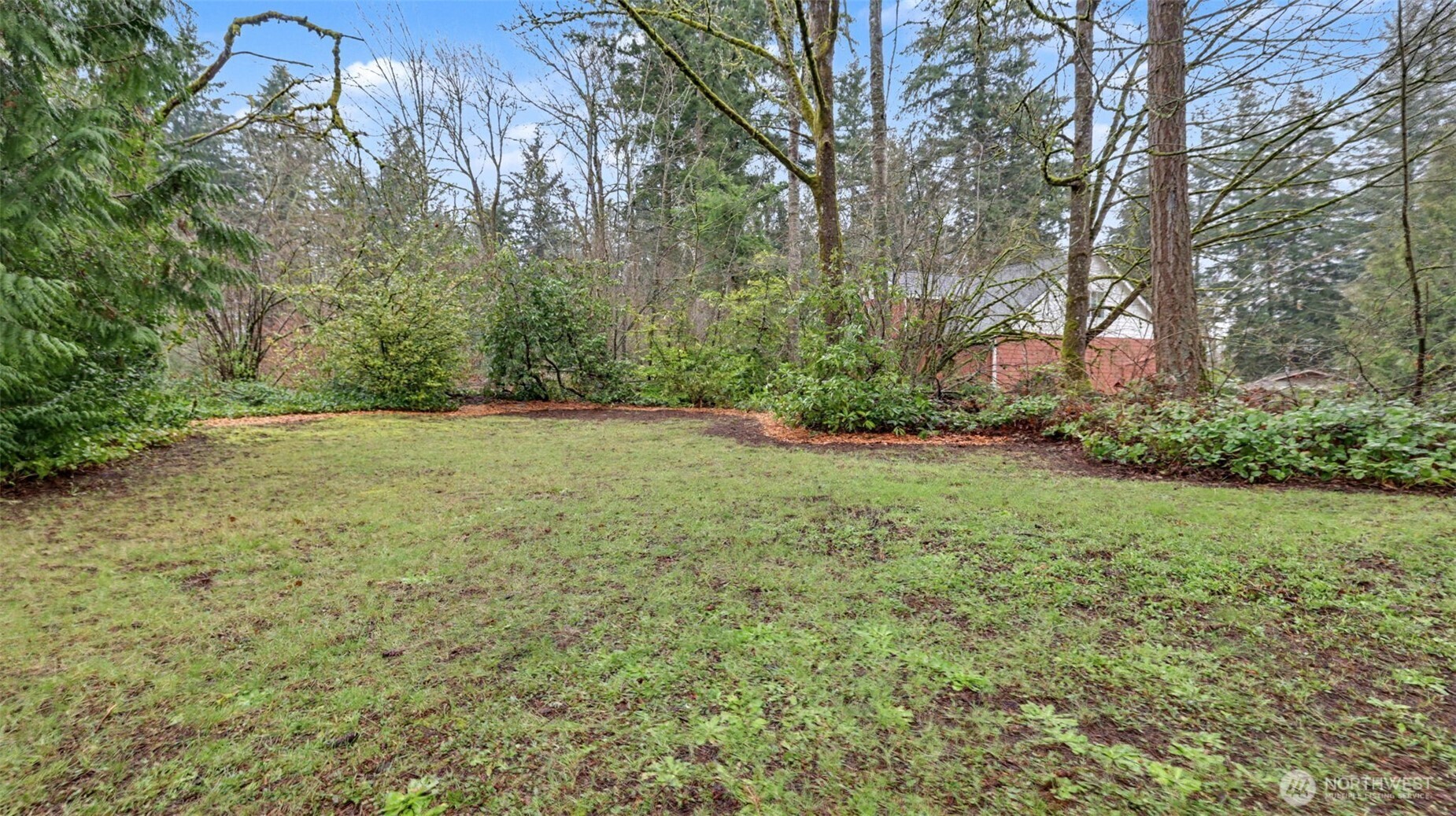 Level terraced backyard