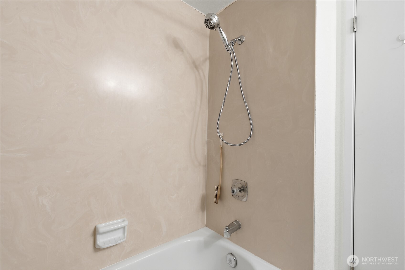 Modern Full Bathroom with Elegant Fixtures and Ample Space
