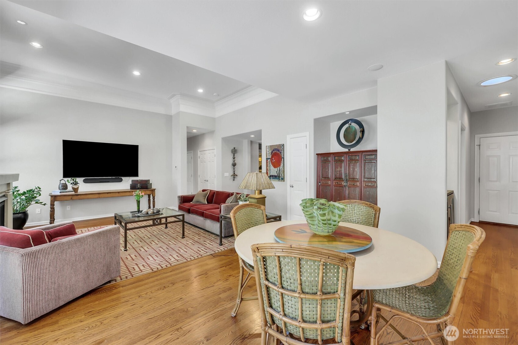 Informal eating area flows seamlessly into the great room