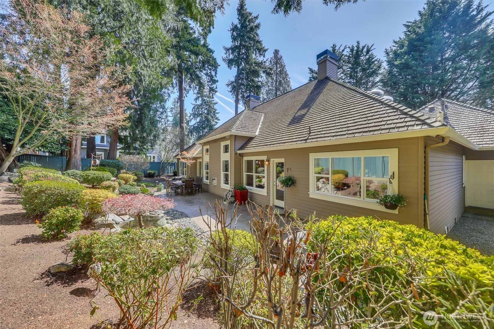 Professionally landscaped back yard