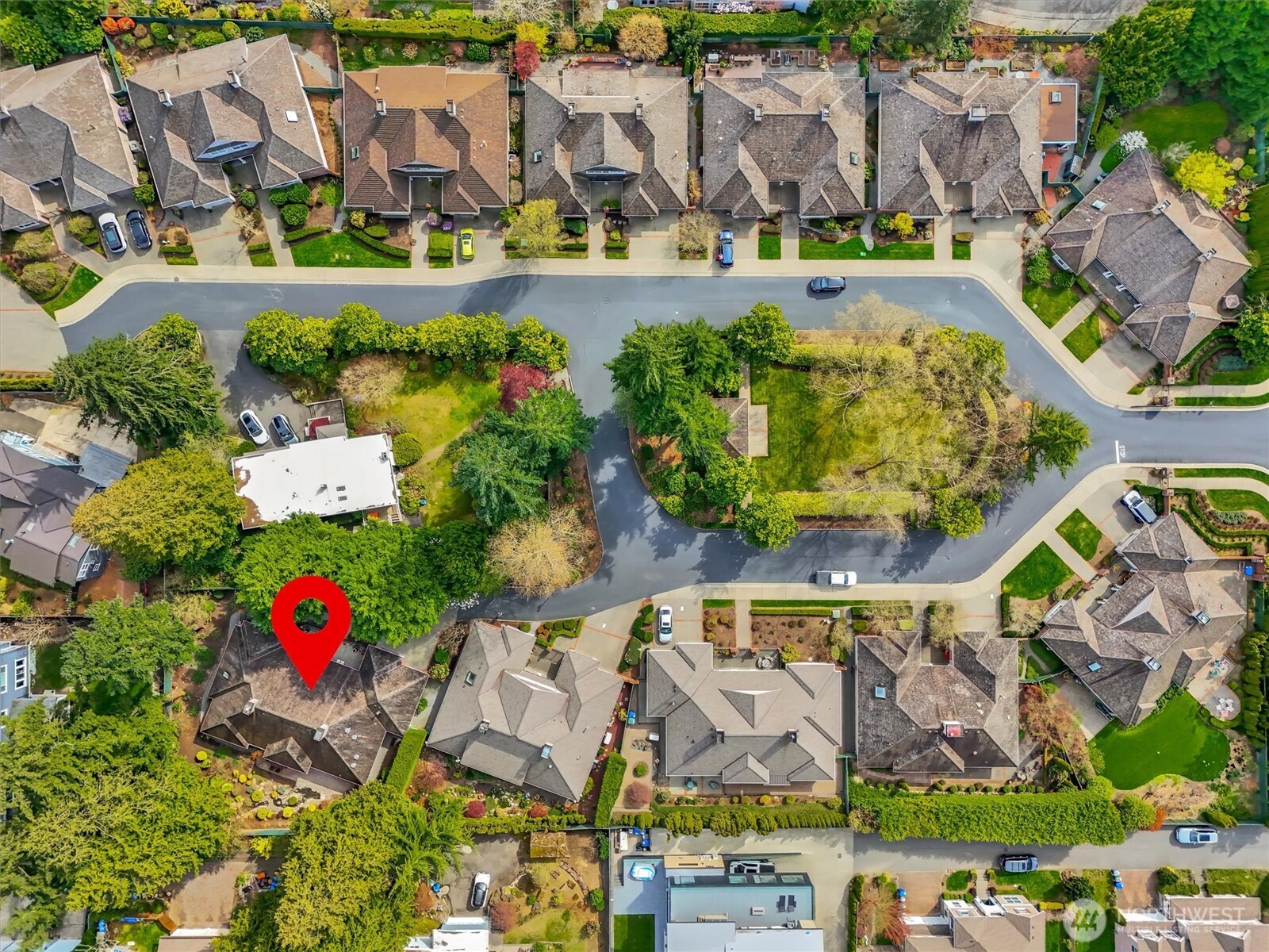 Home is located at the end of the culdesac