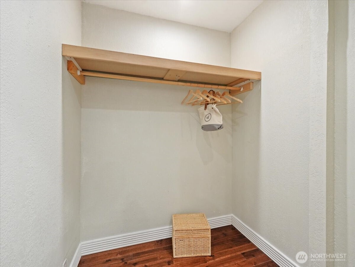 The large walk in closet in the primary bedroom