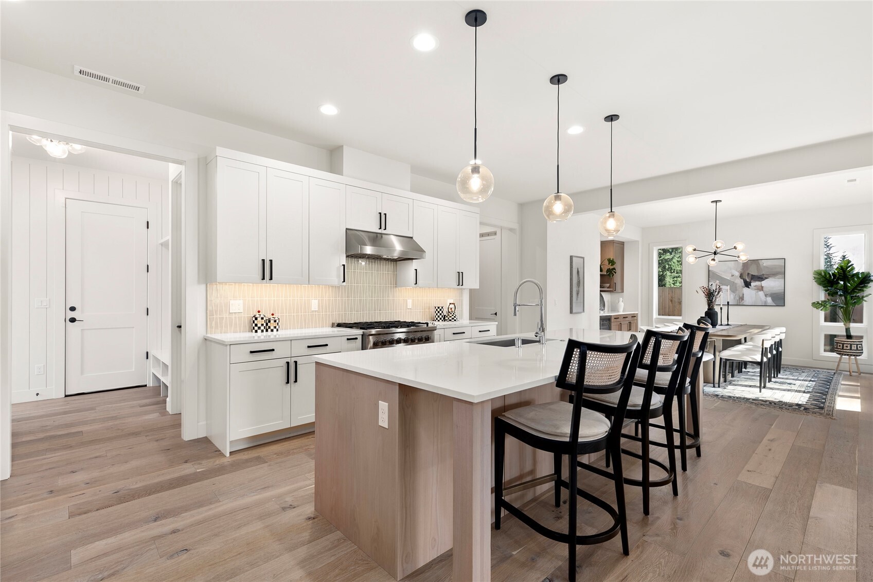 Modern kitchen with quartz countertops