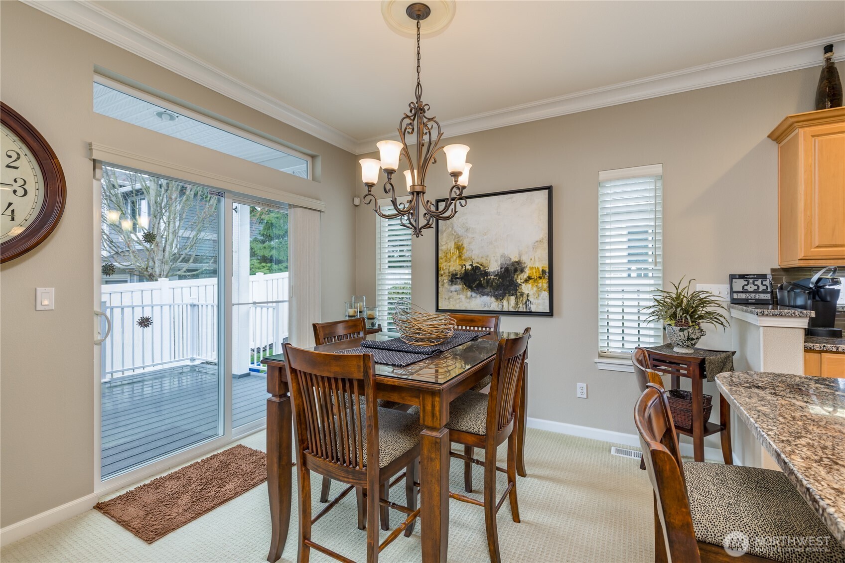 Host with ease in this versatile dining space, designed to accommodate everything from casual brunches to formal holiday dinners