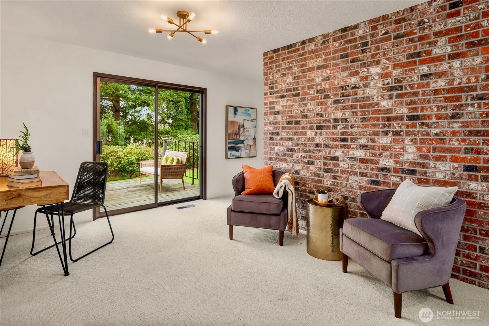 Second dining space, bonus area just off the kitchen and easy access to the deck.