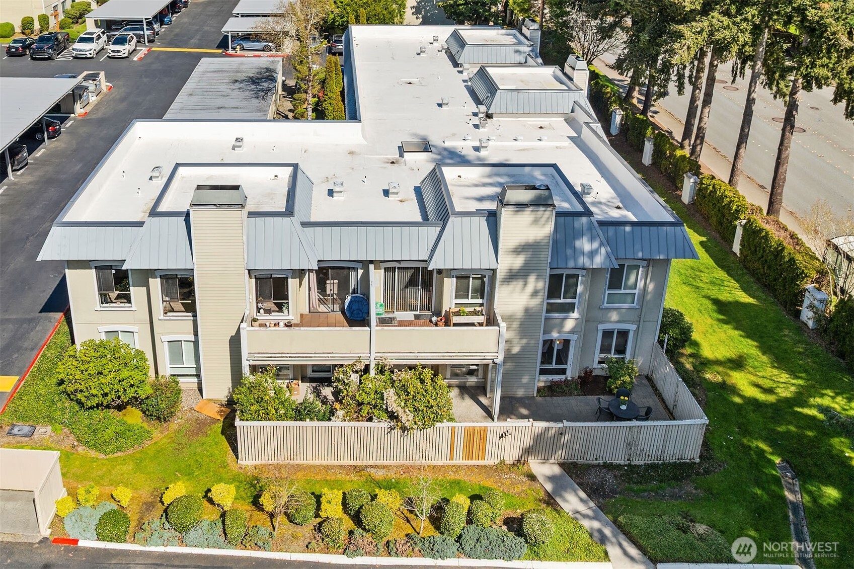 Bottom right corner unit, one of the most private units in the complex