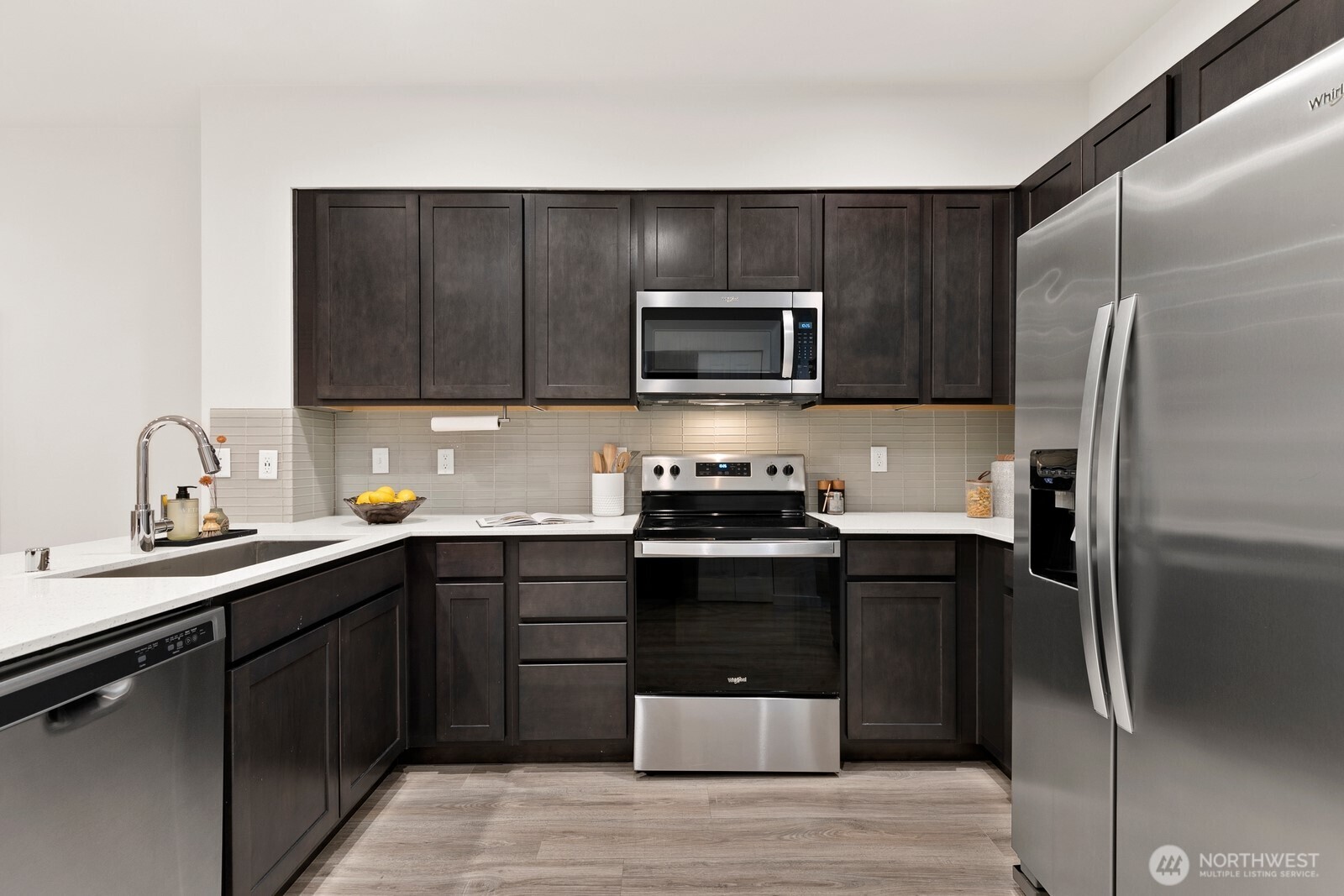 Great storage and counter space here!