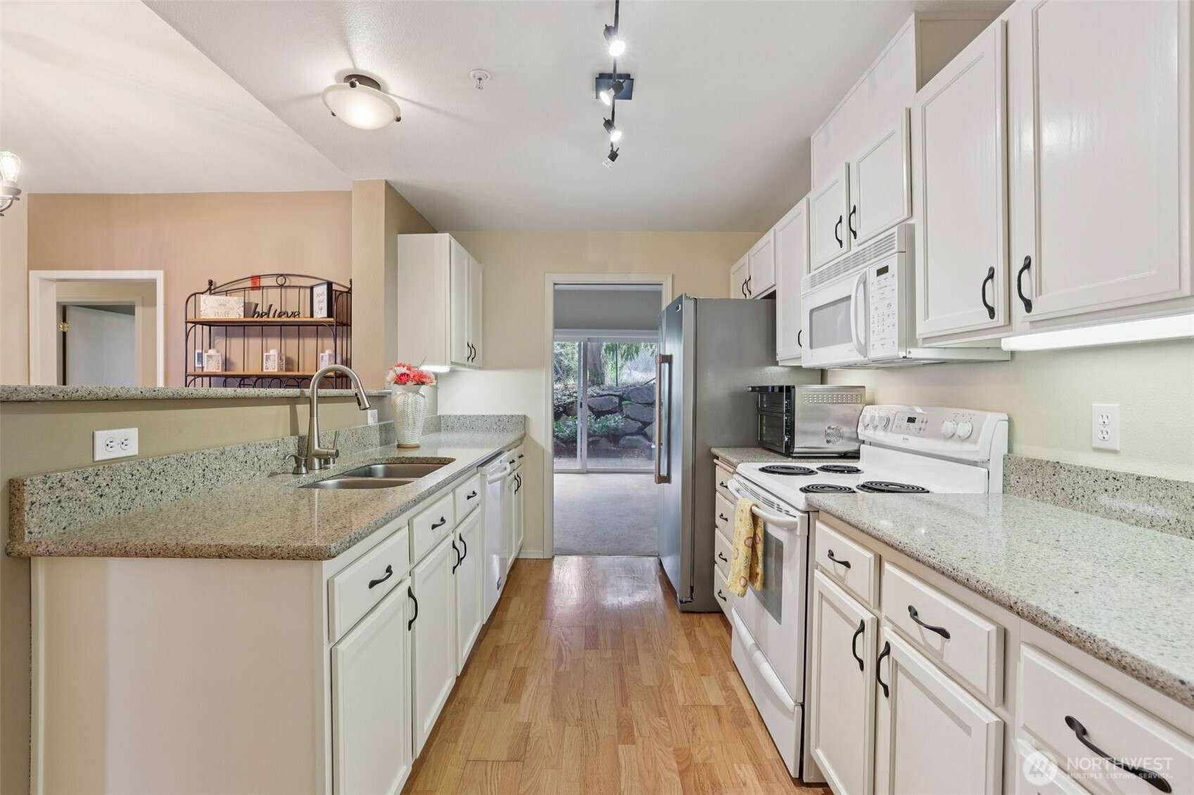 Big kitchen with a lot of counter space for prep work