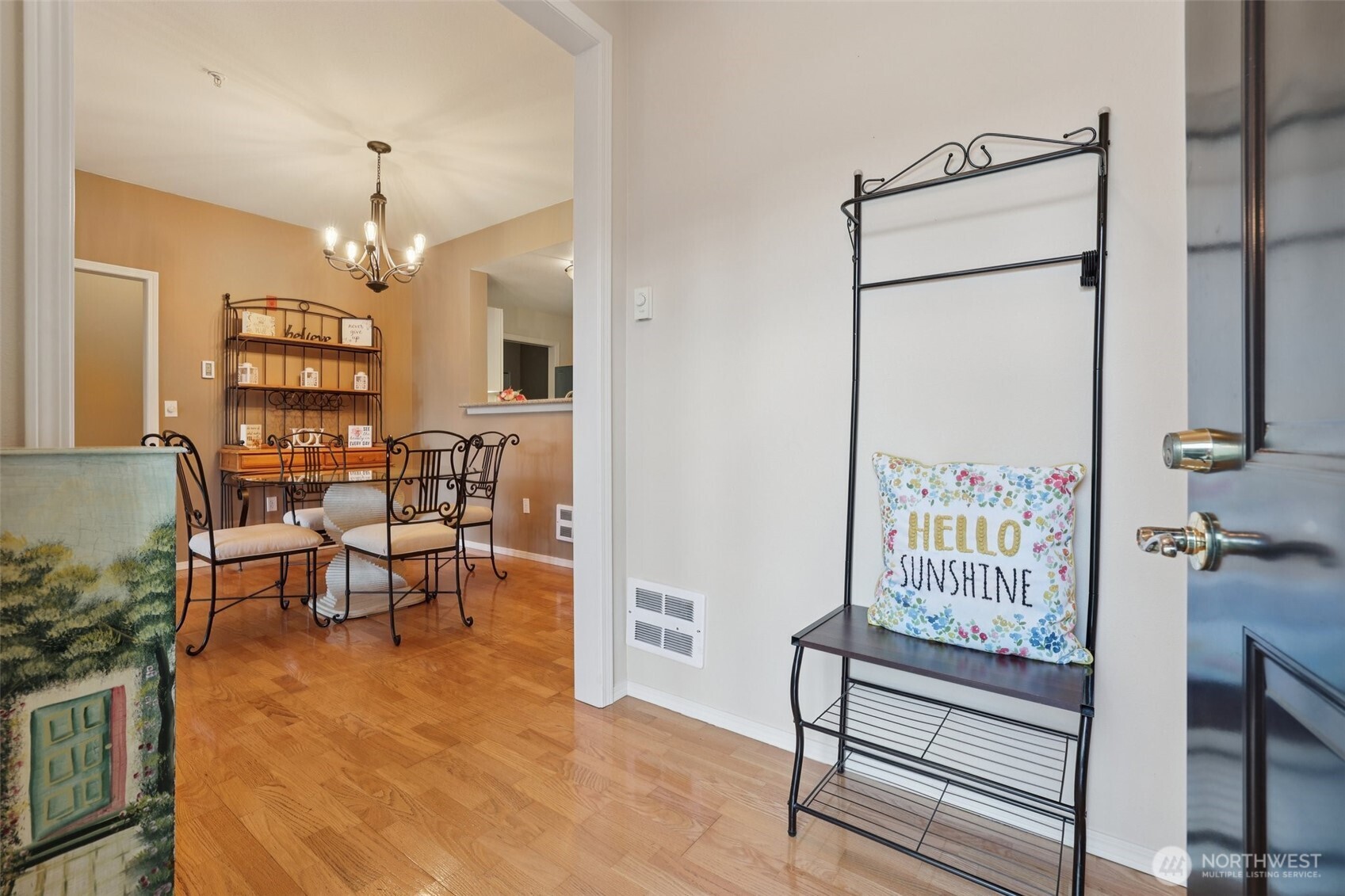 Entry has a nice feeling and space for a bench & entry table