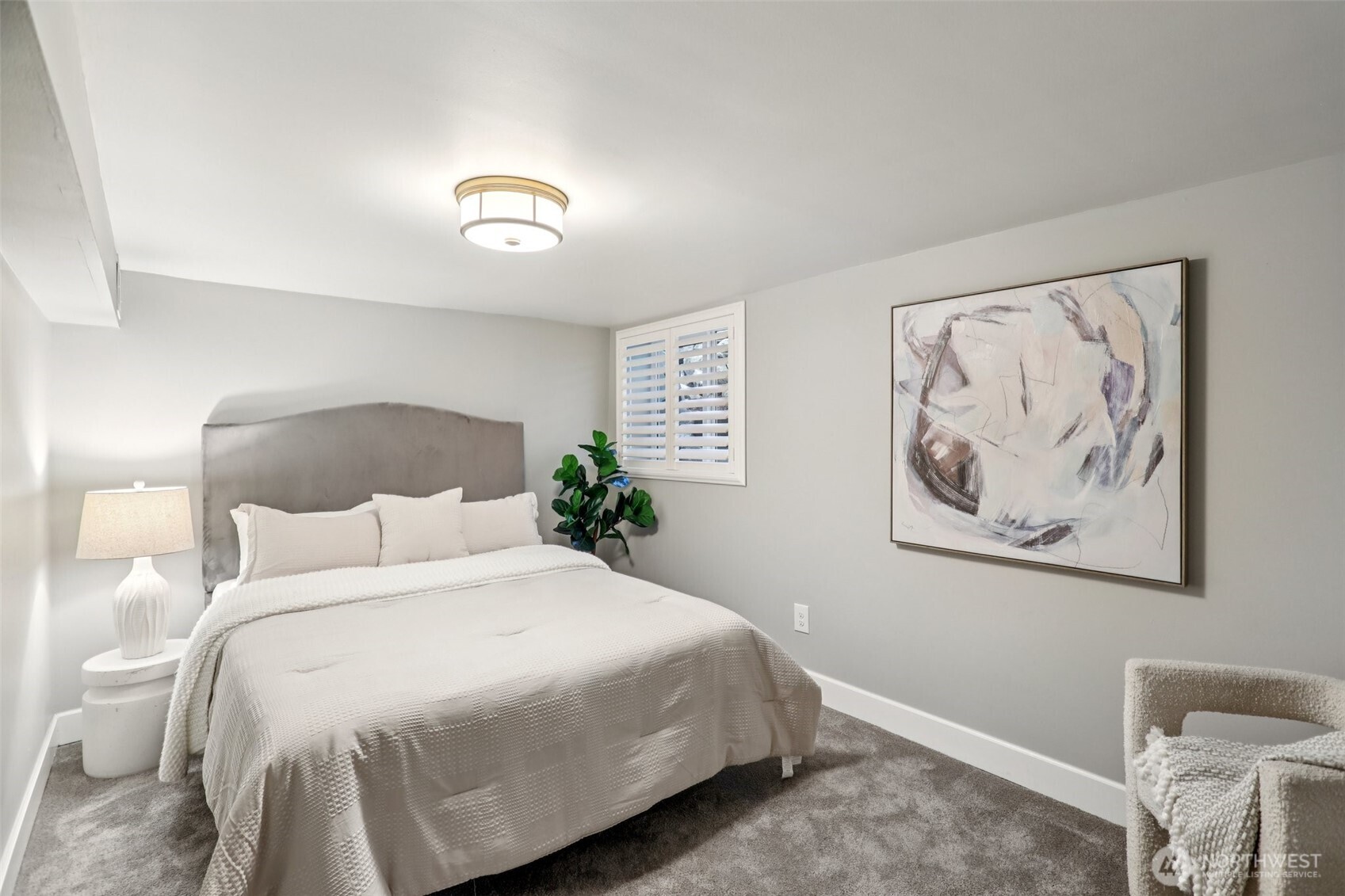 basement bedroom - fully conforming with closet and legal egress