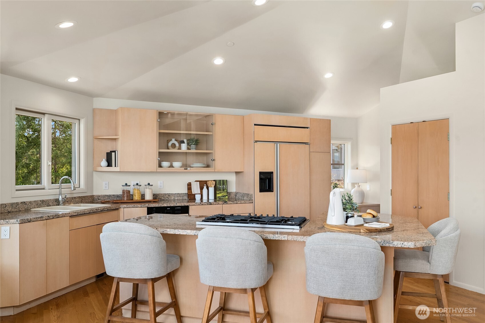 Kitchen balances function with everyday comfort.