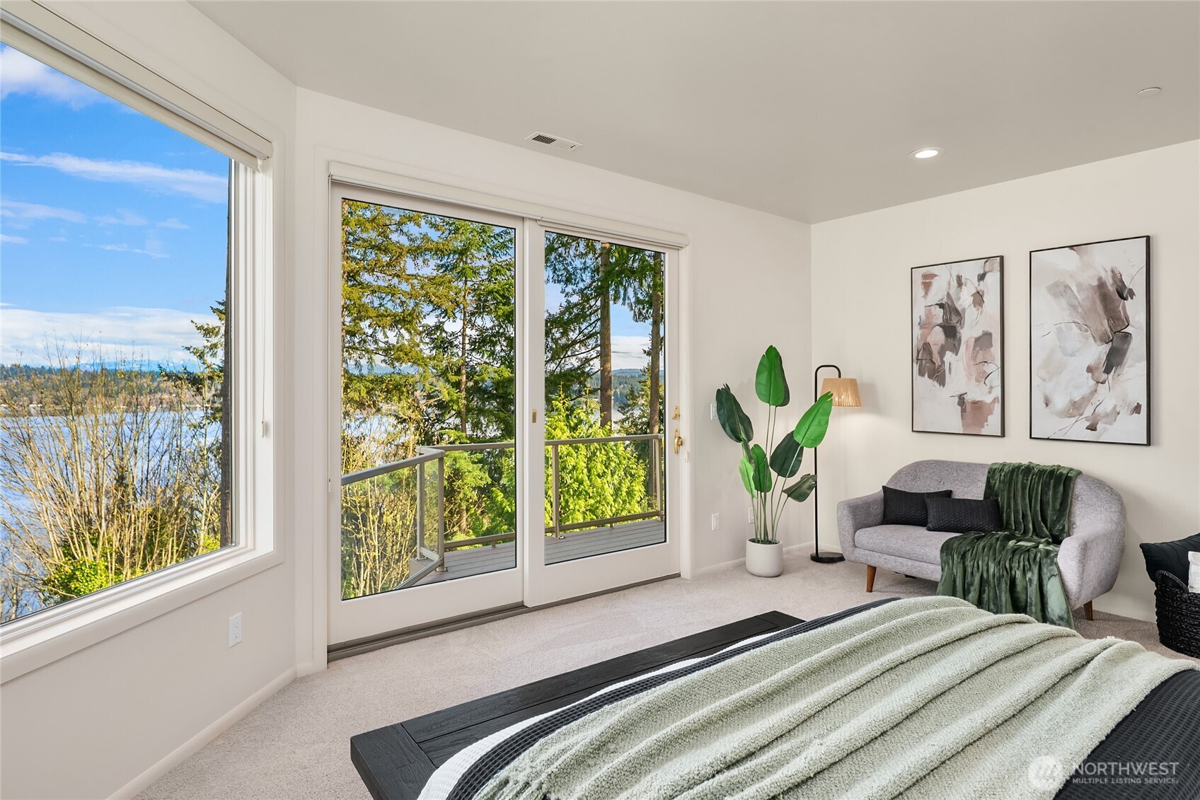 Primary suite with private view deck.