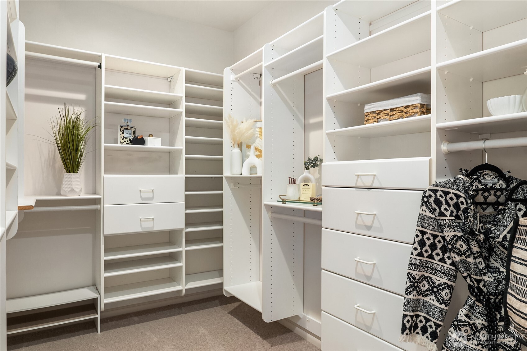 Primary walk-in closet.