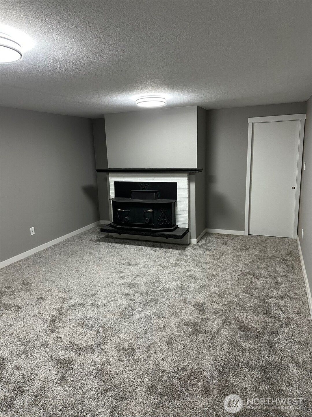 Bonus room with wood stove