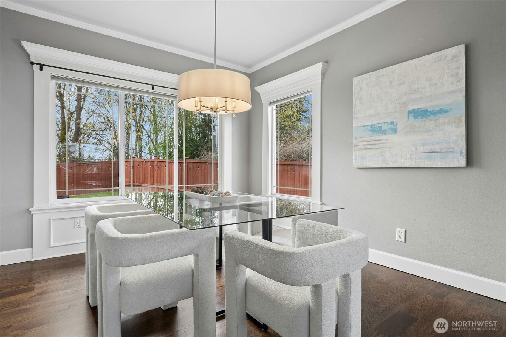 Sophisticated dining space.