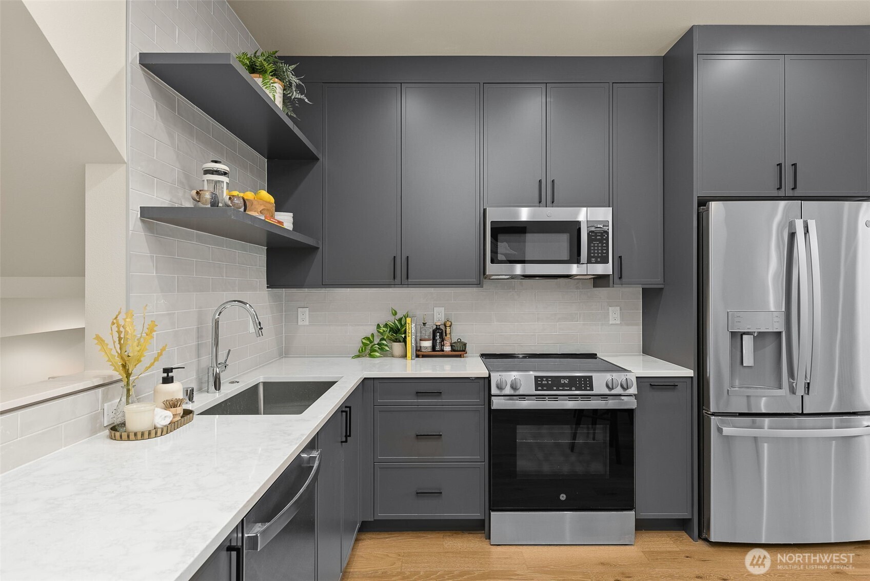 Smart storage, custom cabinetry, and a streamlined layout make cooking and entertaining a breeze.