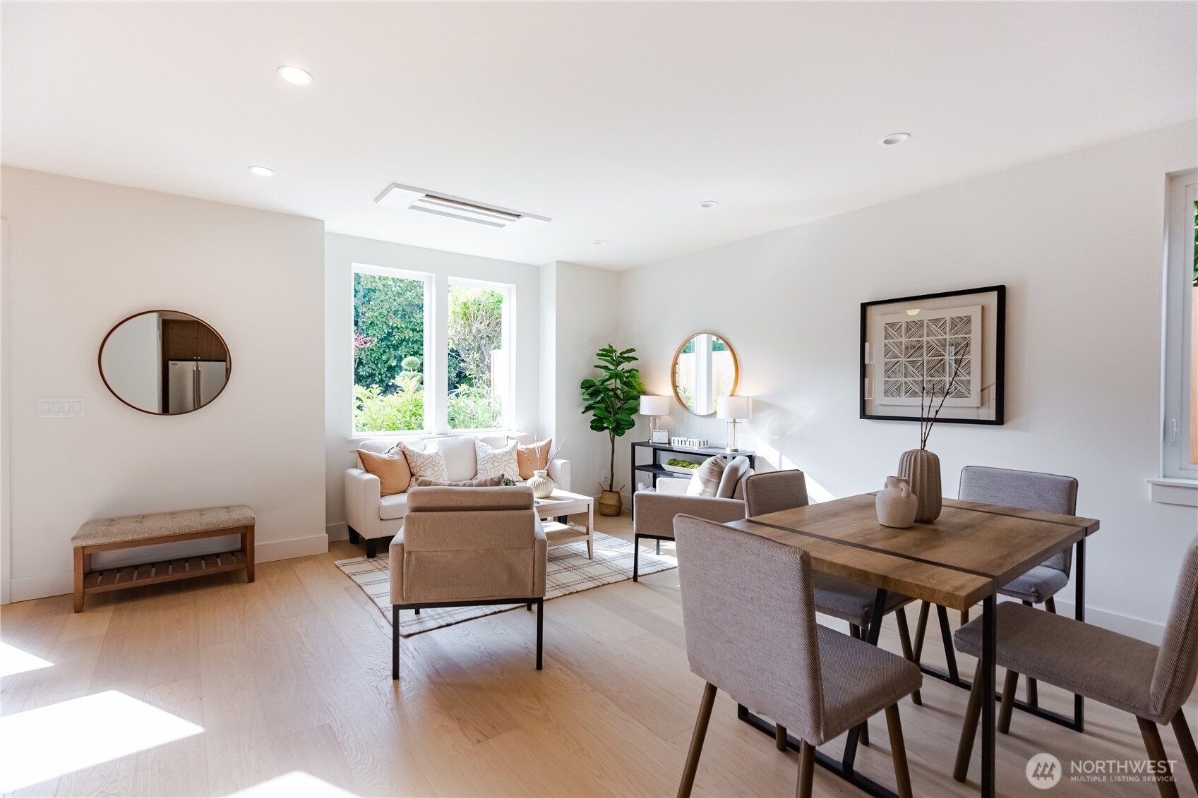 Living/Dining room with tons of natural light