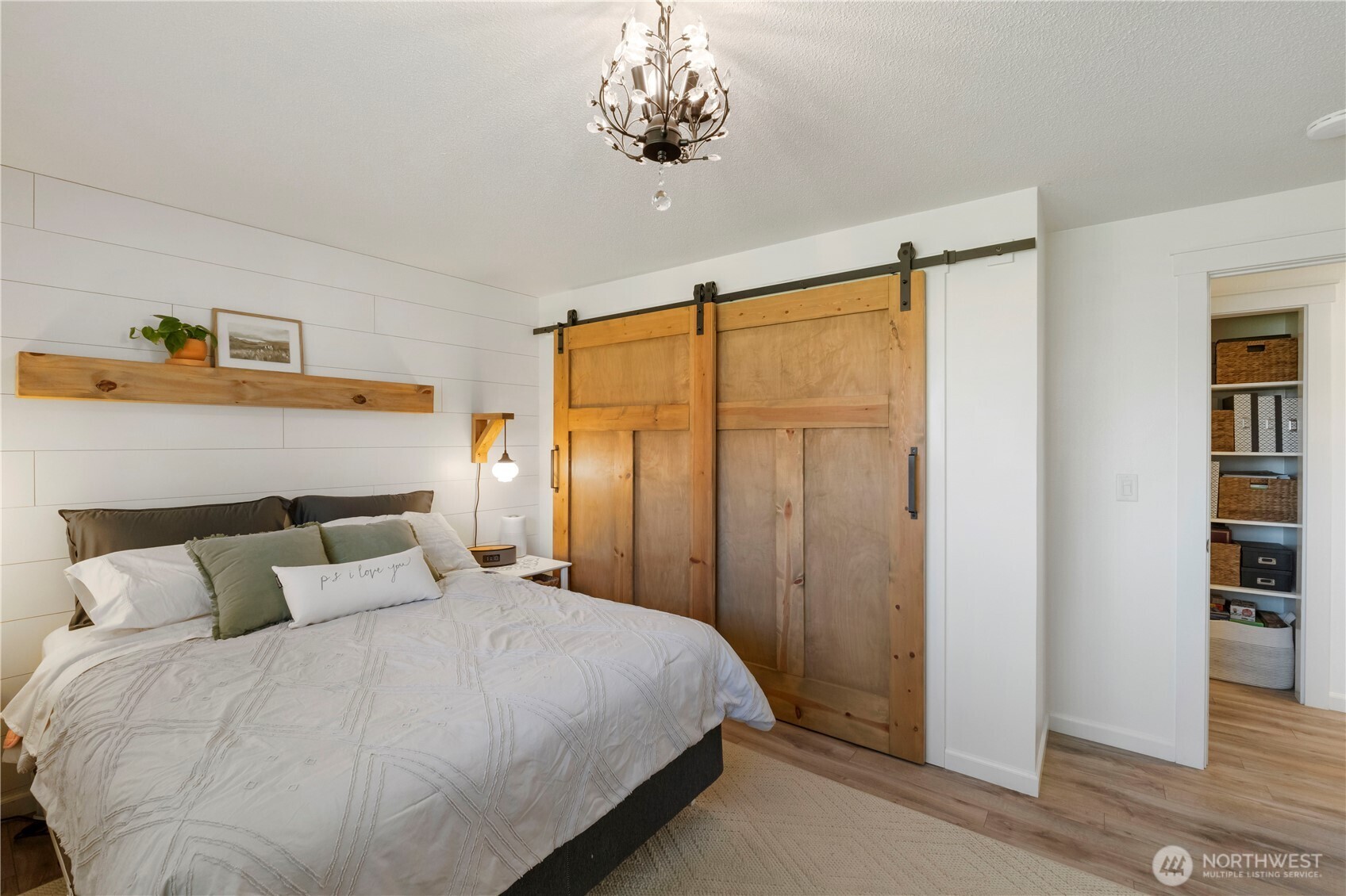 Two closets in master