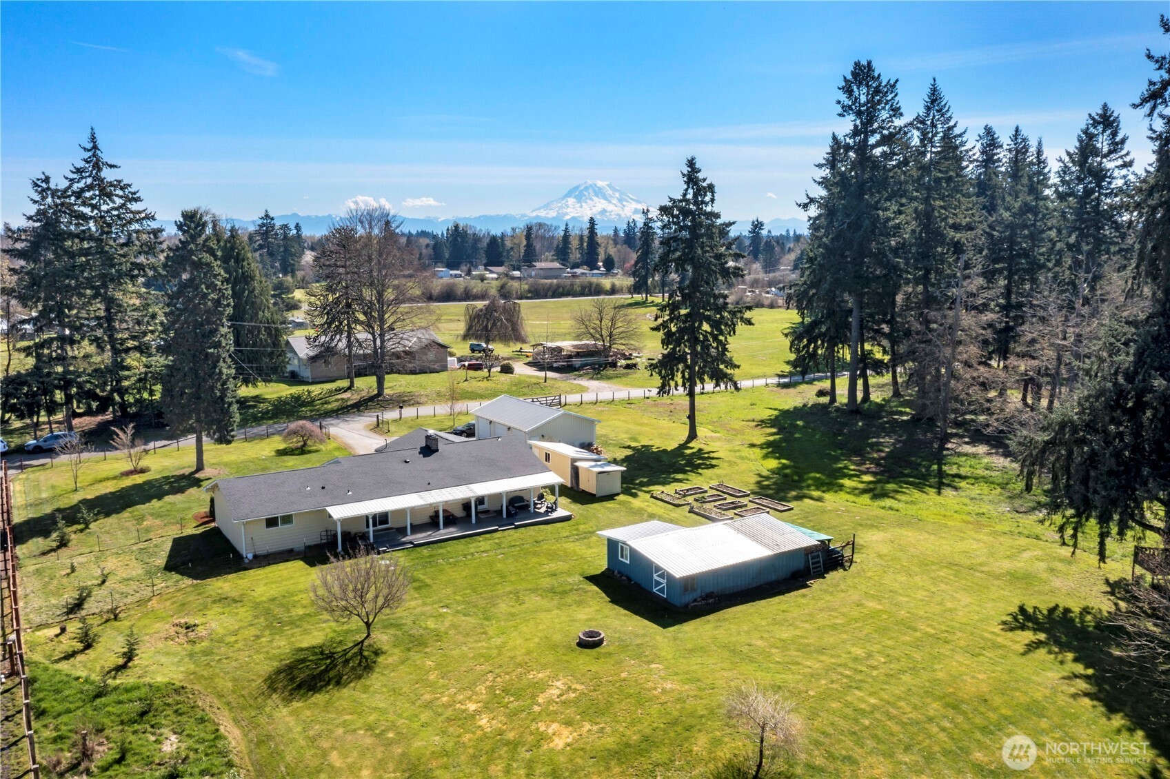 Mountain view from yard