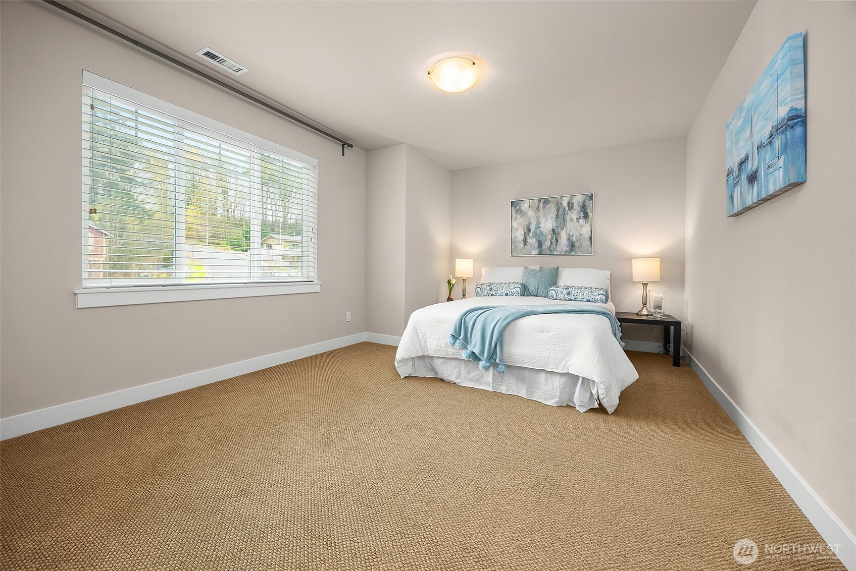 Secondary bedrooms are roomy.