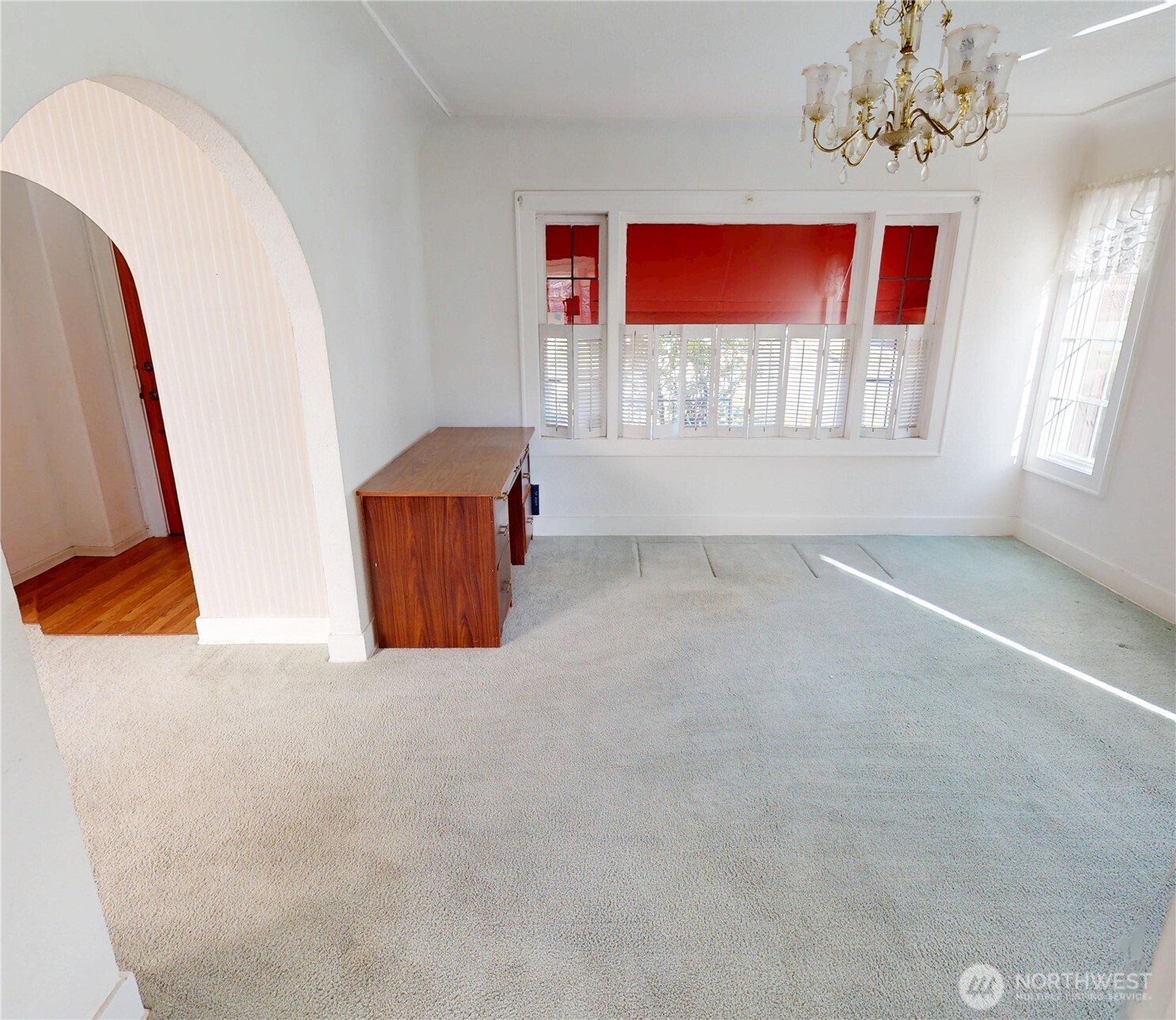 Adjacent to the entry way, and opposite the living room, is the spacious dining room.  You'll have room for all your guests!