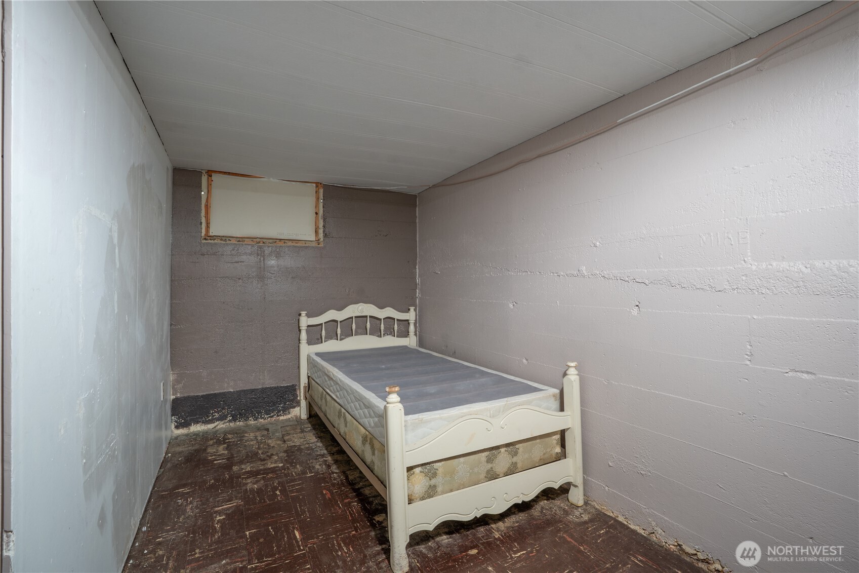 No, this isn't a bedroom (no immediate/easy egress nor does it have a closet,) but it is yet another area to finish or, you got it, great storage.