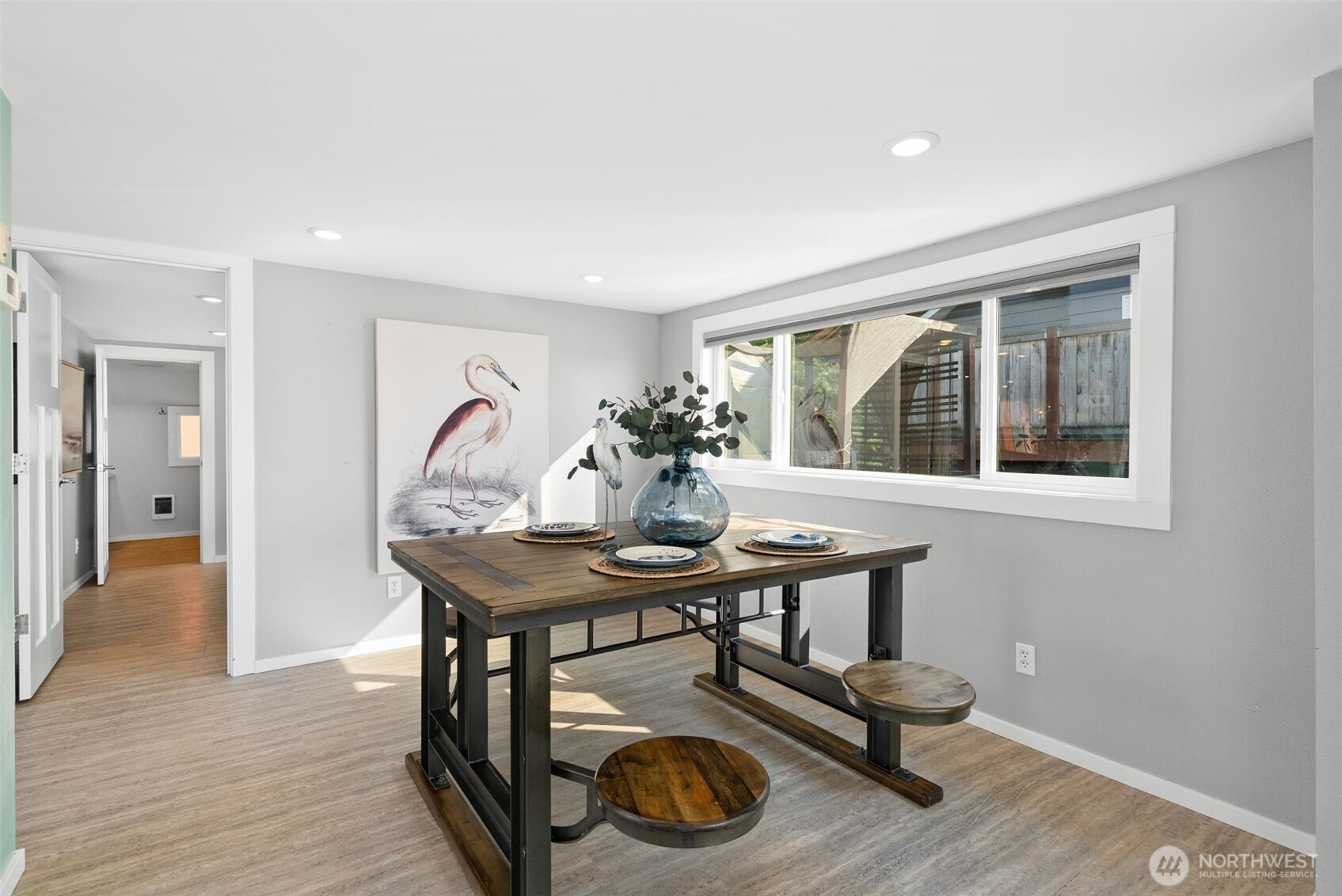 Dining area with a view – enjoy meals while overlooking the Sound.