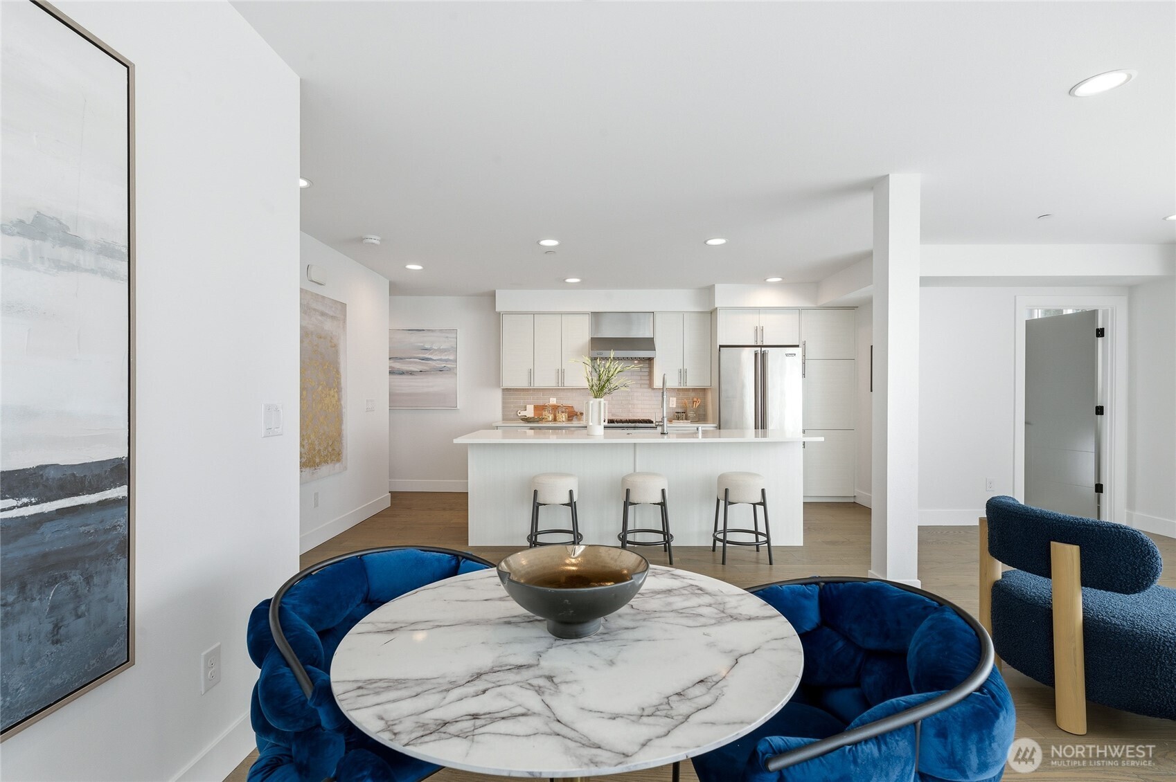 Dining room allows for seamless entertaining.