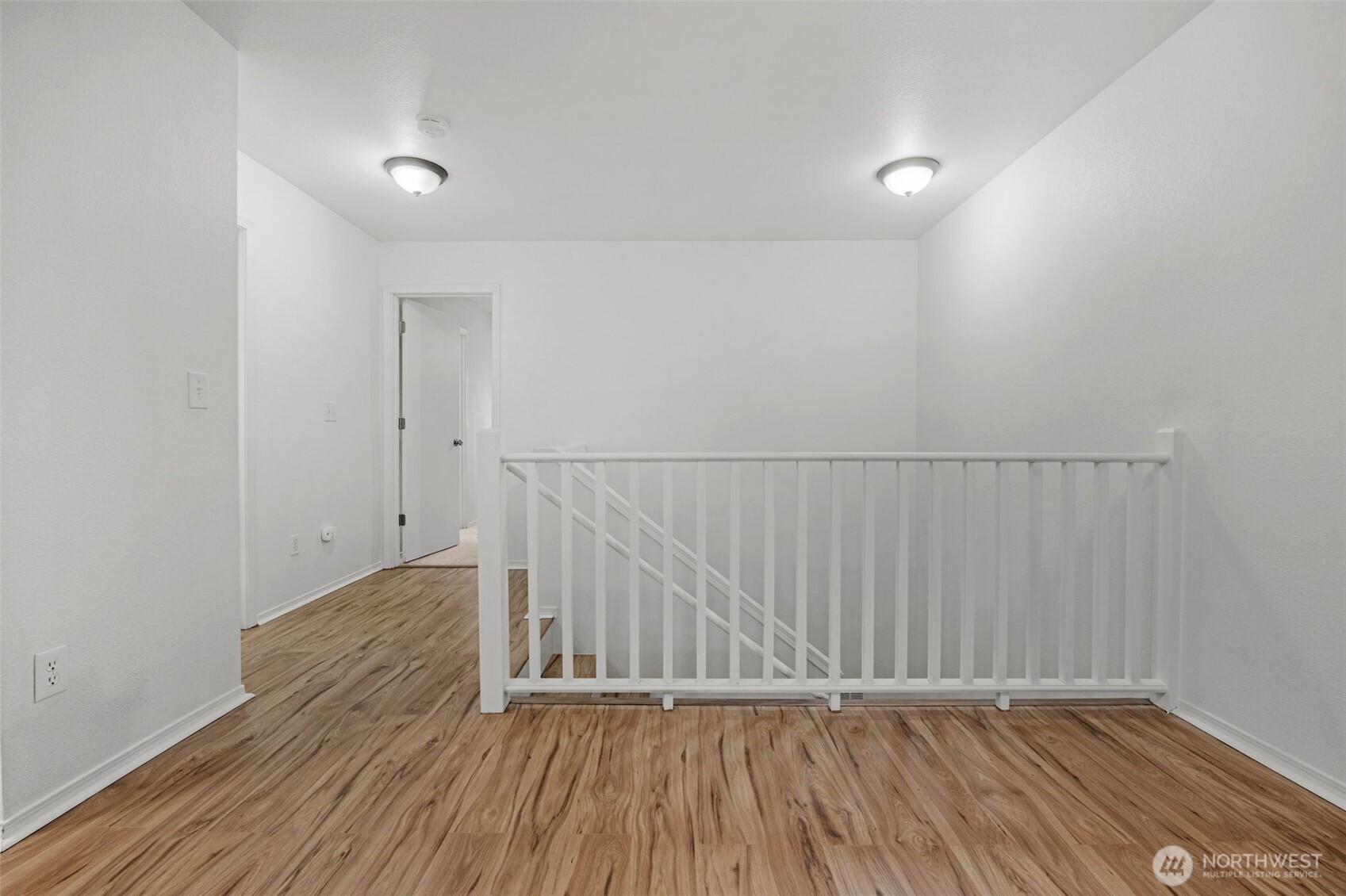 Dining area at the top of the stairs.