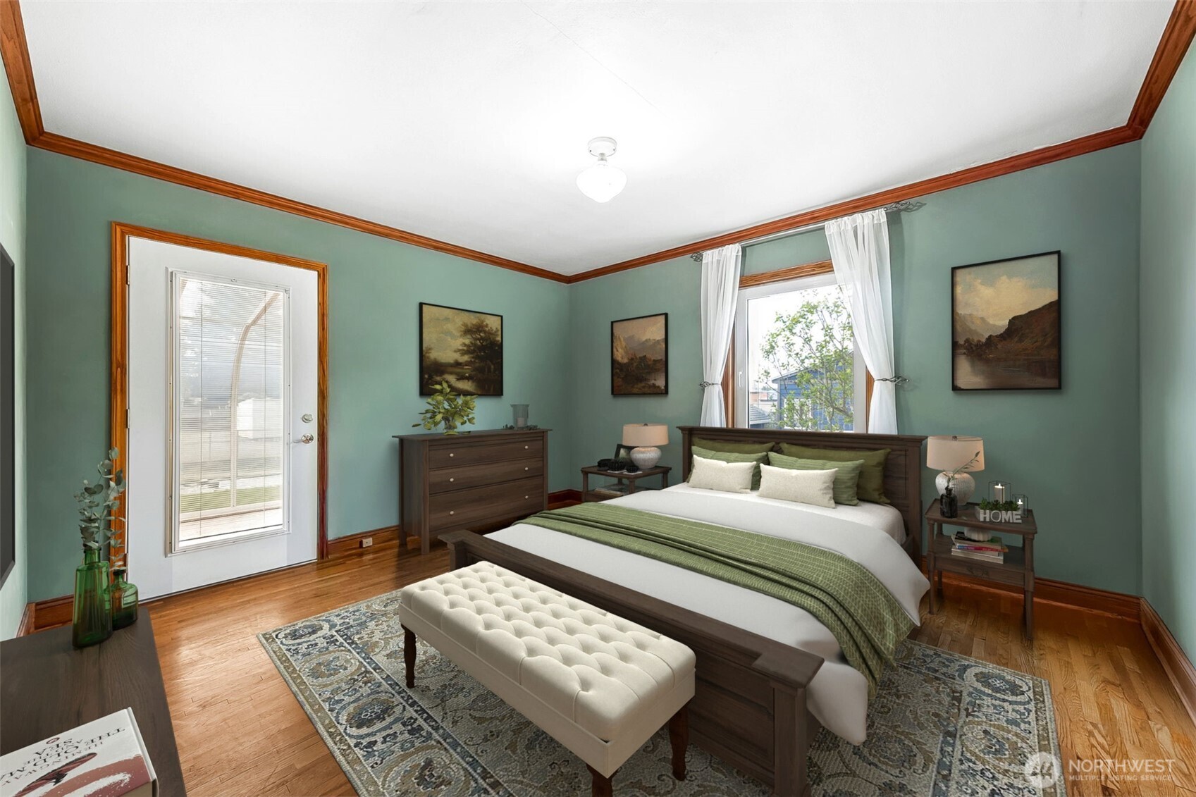 Bedroom #1 on main floor (this photo has been virtually staged).