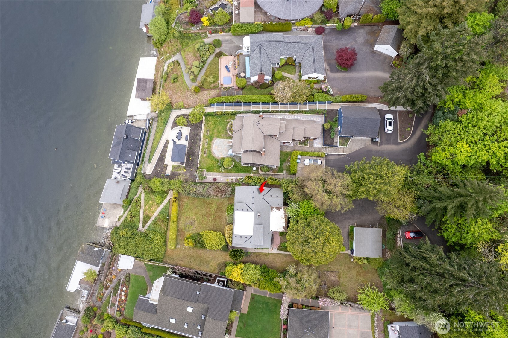 Arial view of the property