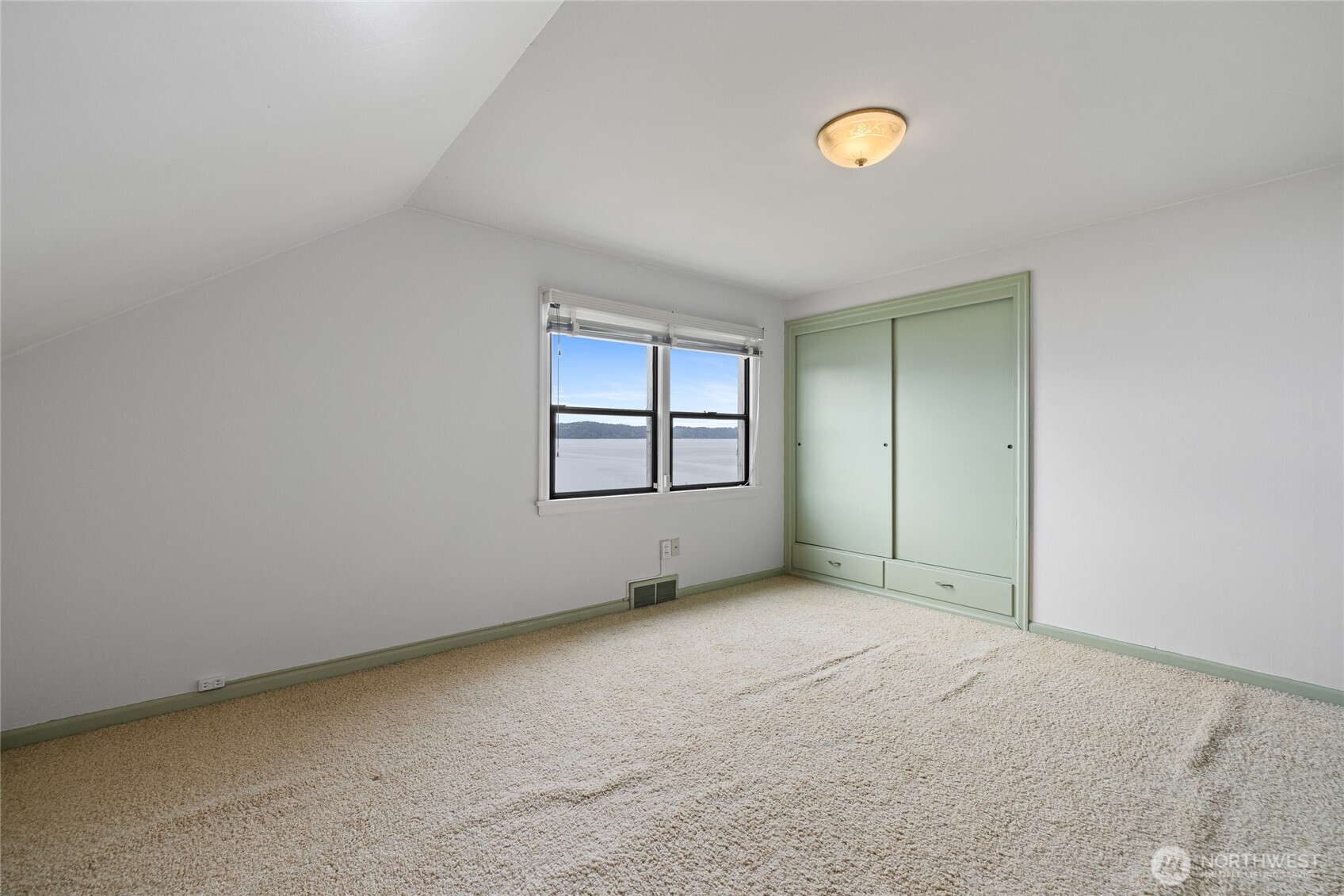 Extra closet space in this bedroom