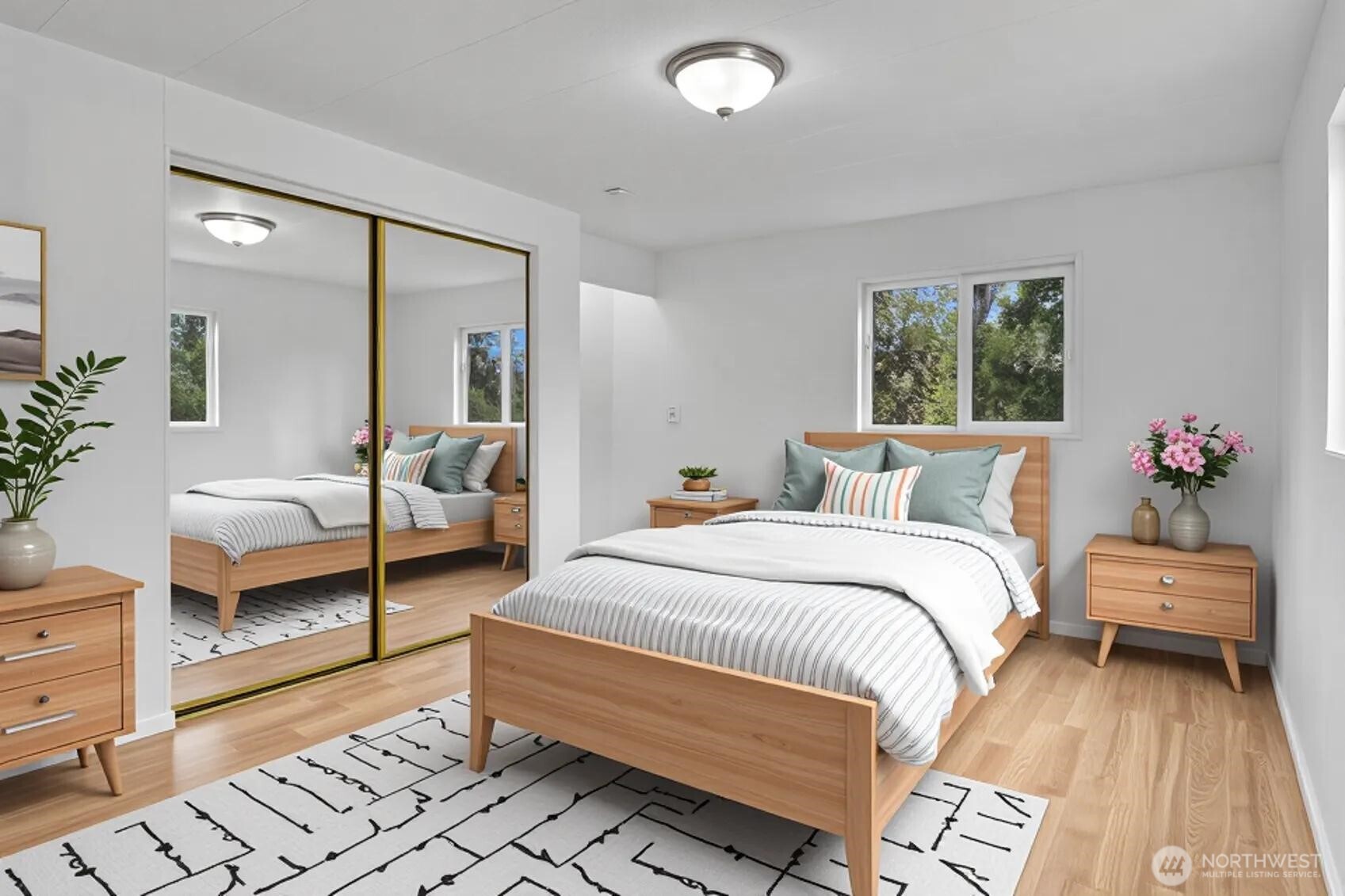 Welcome to your Primary Bedroom retreat with ensuite bathroom and peaceful green belt views out your windows. *Virtually staged