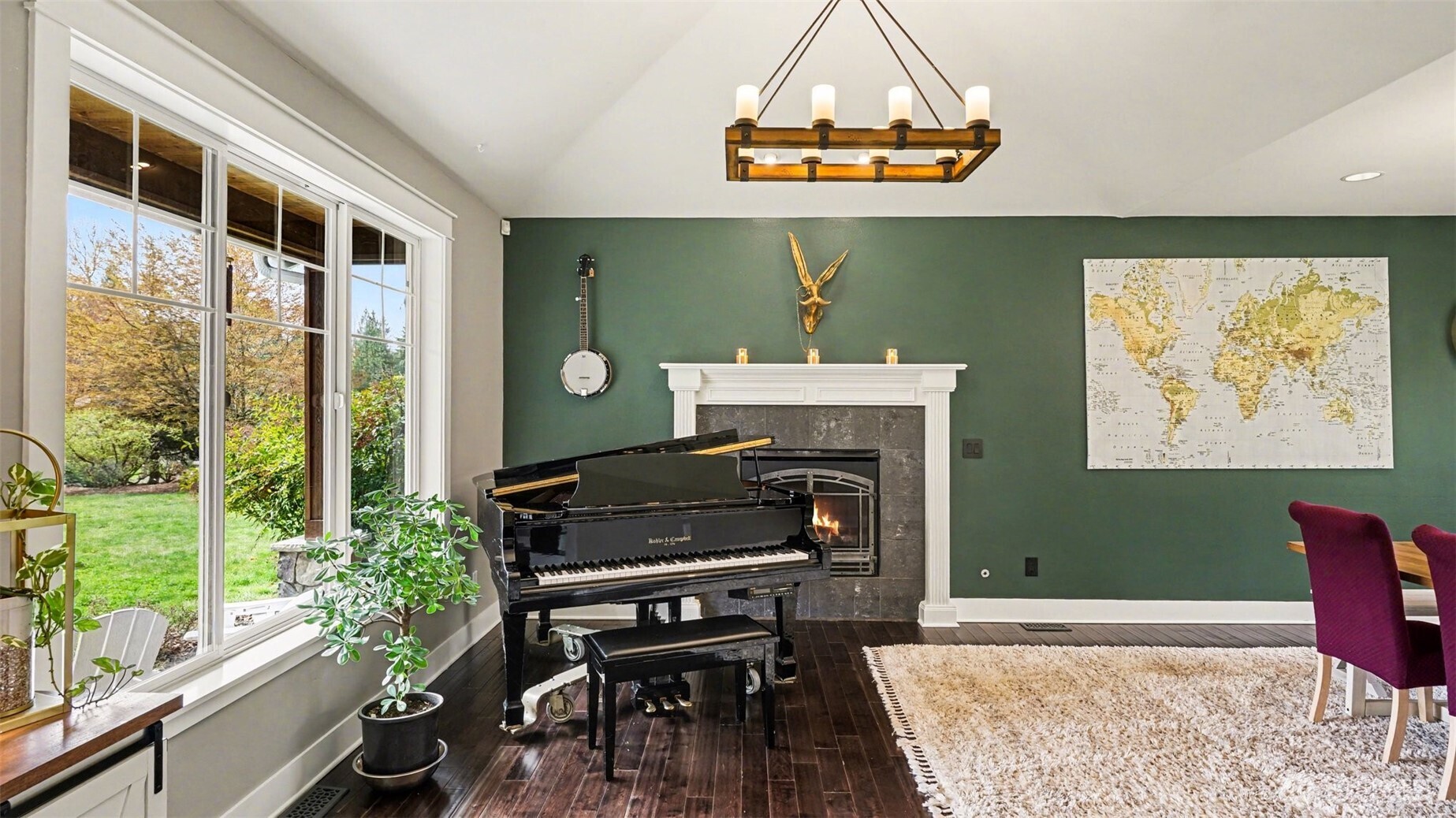 The expansive dining and living room are perfect for entertaining.