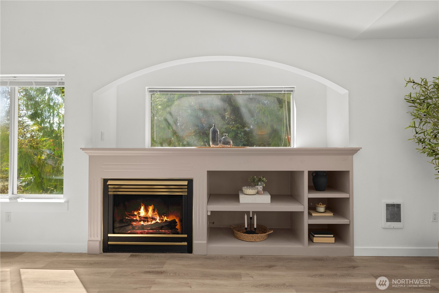 Cozy up with a gas firepalce