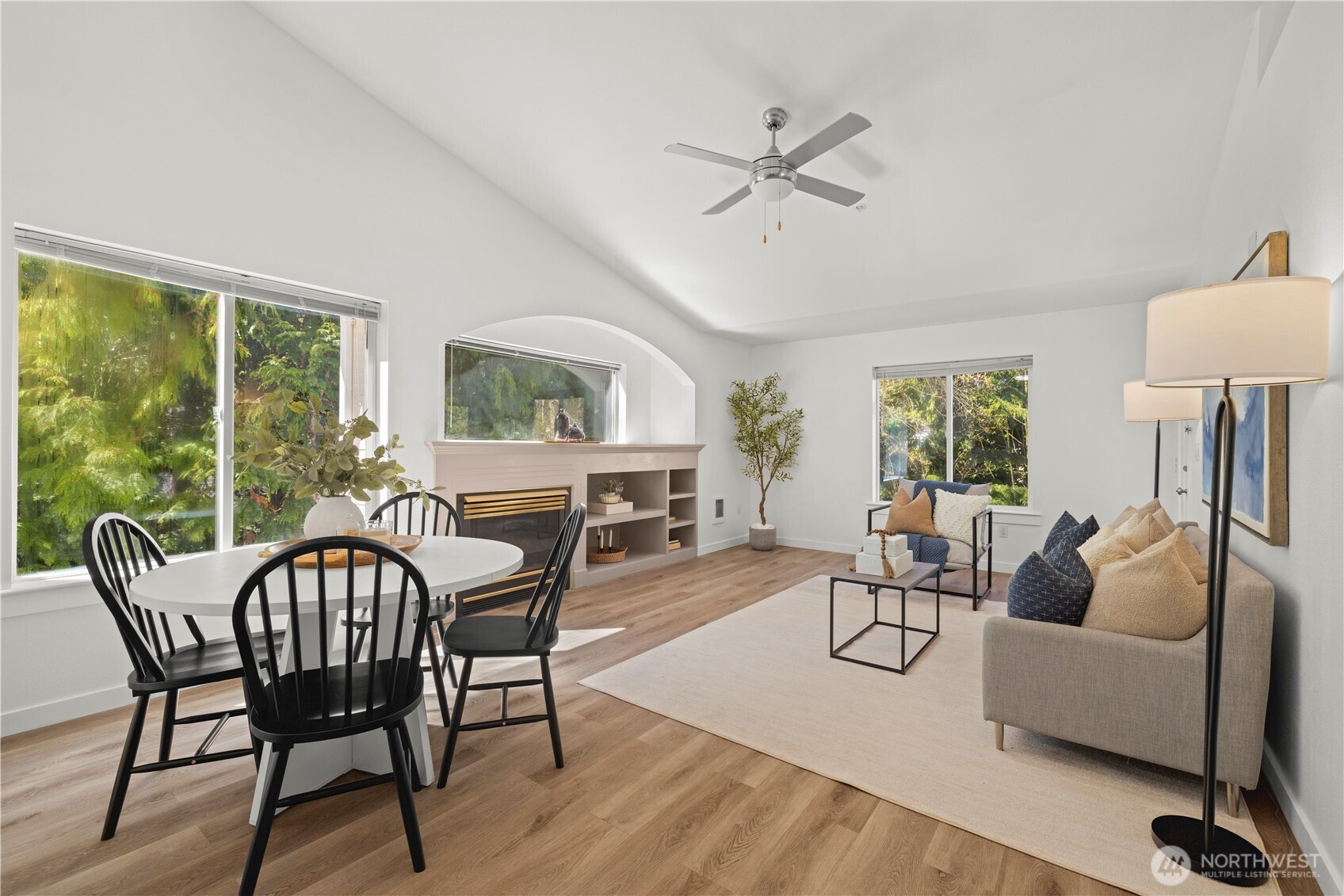 Large + open living & dining space