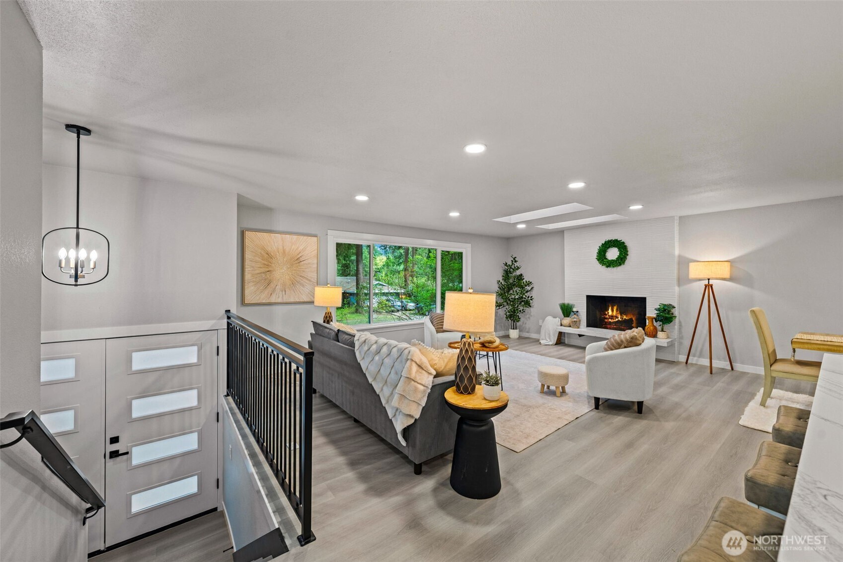 No detail missed in this stunning remodel.  Kitchen was opened up