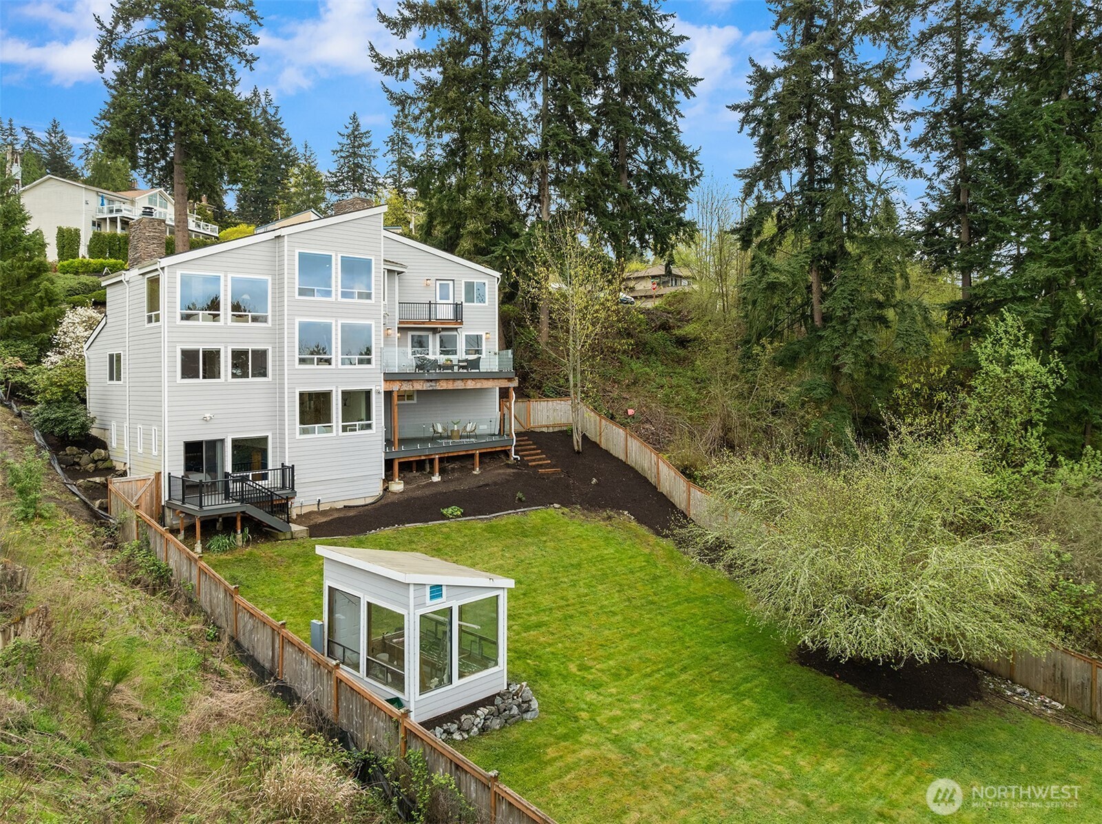 Rear of House and Backyard