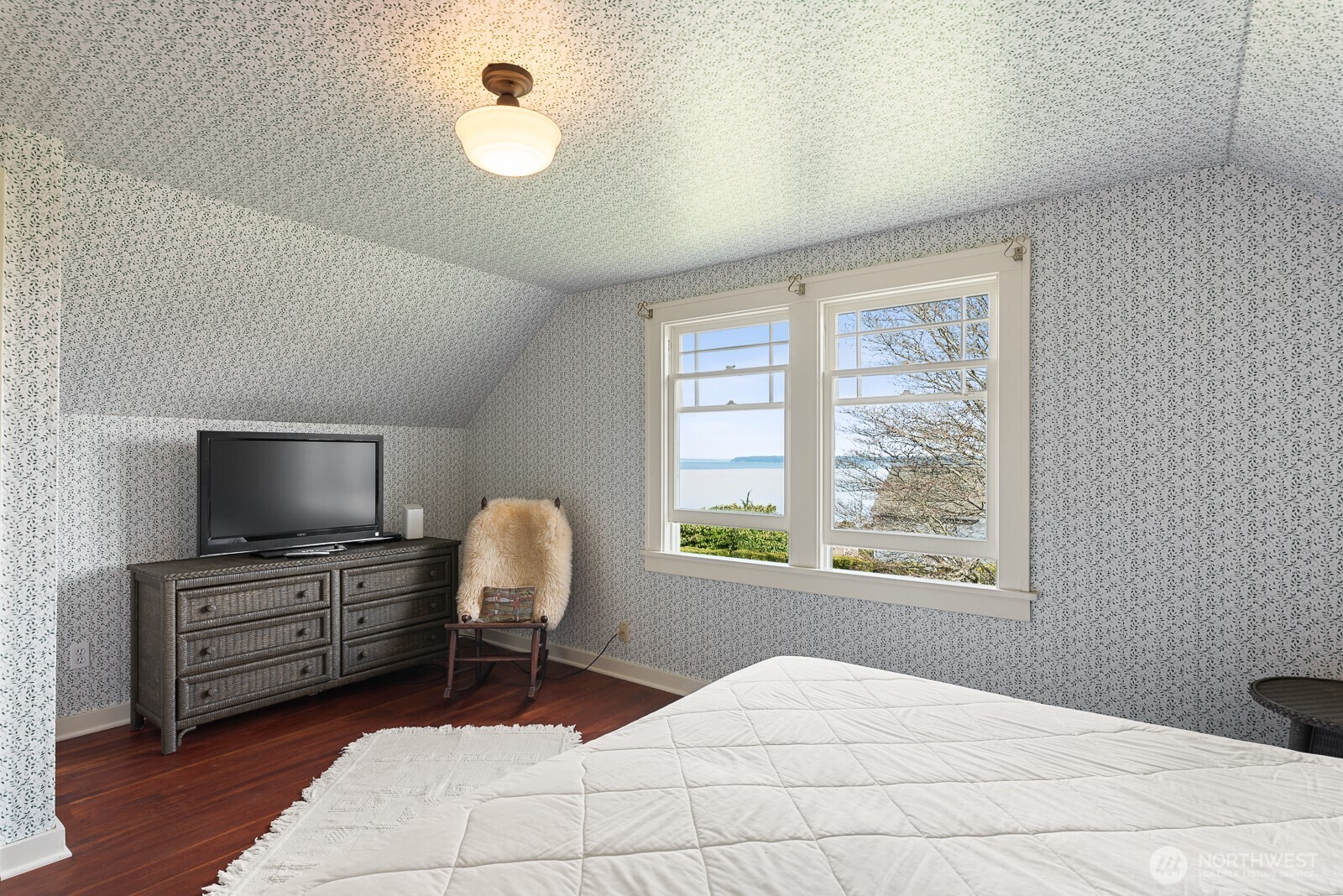 Light & Bright bedroom 2 upper level with water and mountain views