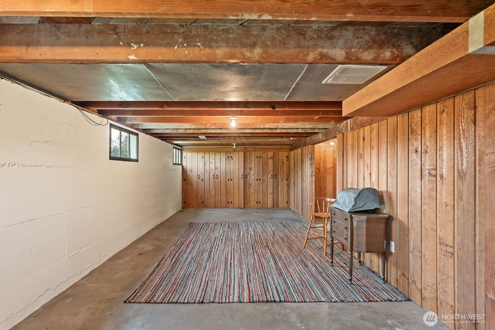 Basement with tons of built in storage