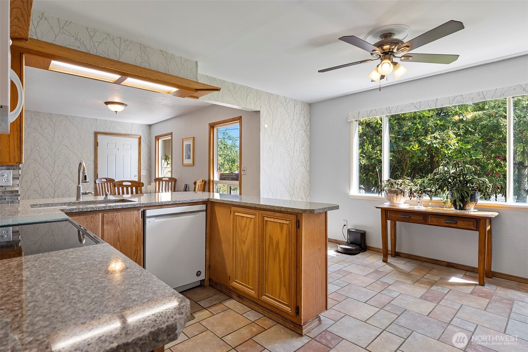 ~Top of the Line Quartz Countertops~ View of Kitchen to Dining Room~